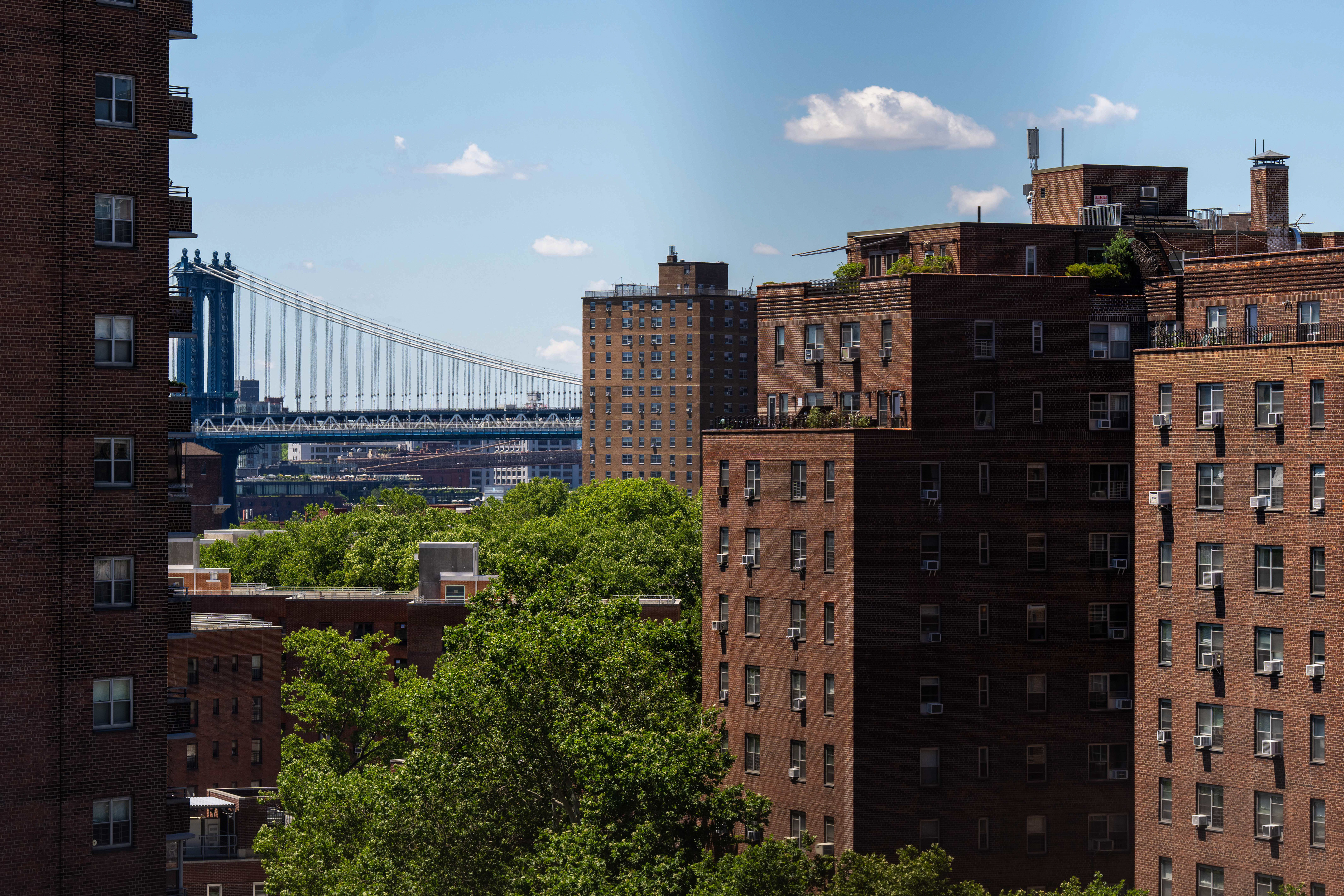 Residential apartment buildings in New York City. (Bloomberg News/Getty Images)