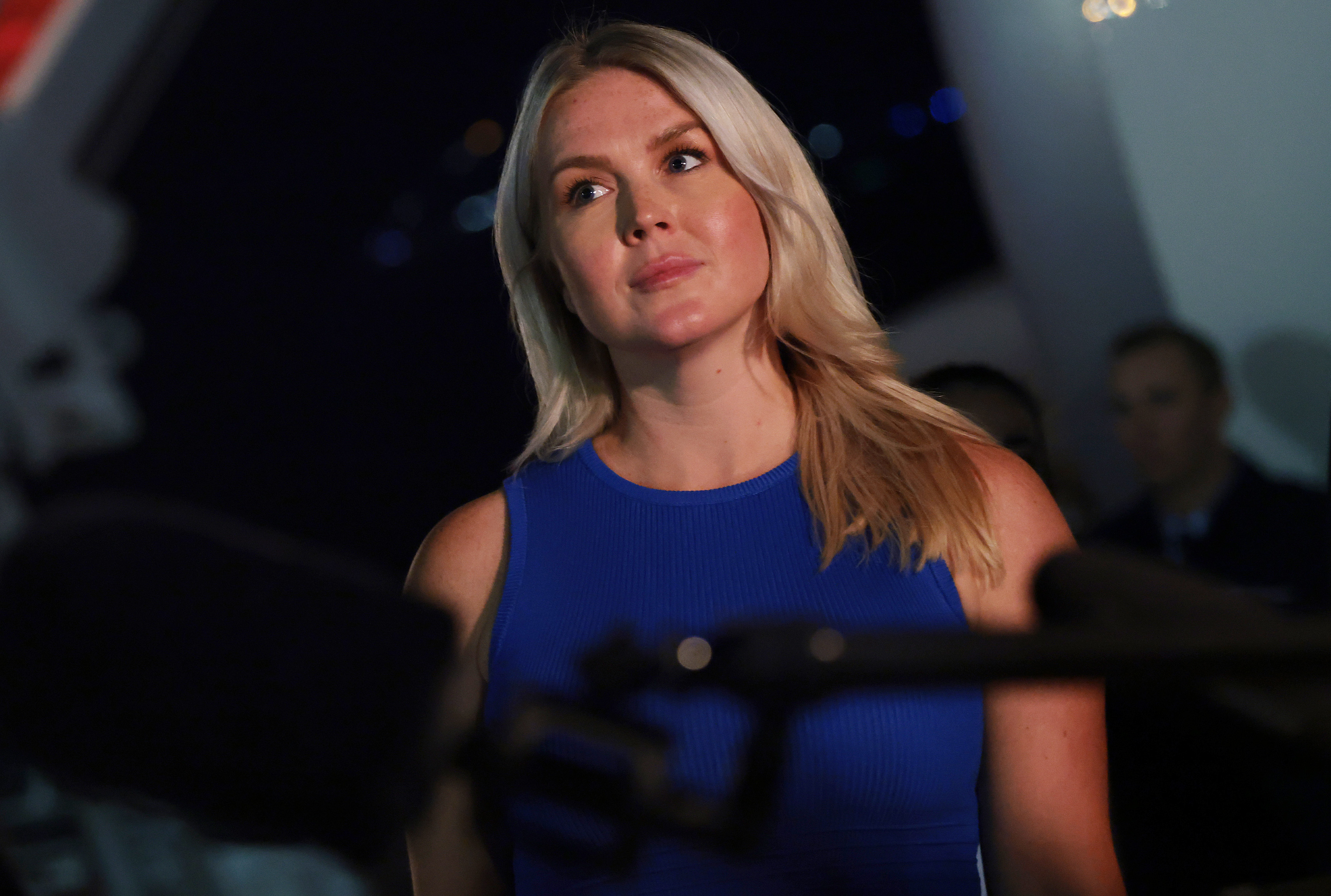 Karoline Leavitt will continue to serve as an outside adviser, President Donald Trump announced in a Truth Social post Wednesday. (Anna Moneymaker/Getty Images)