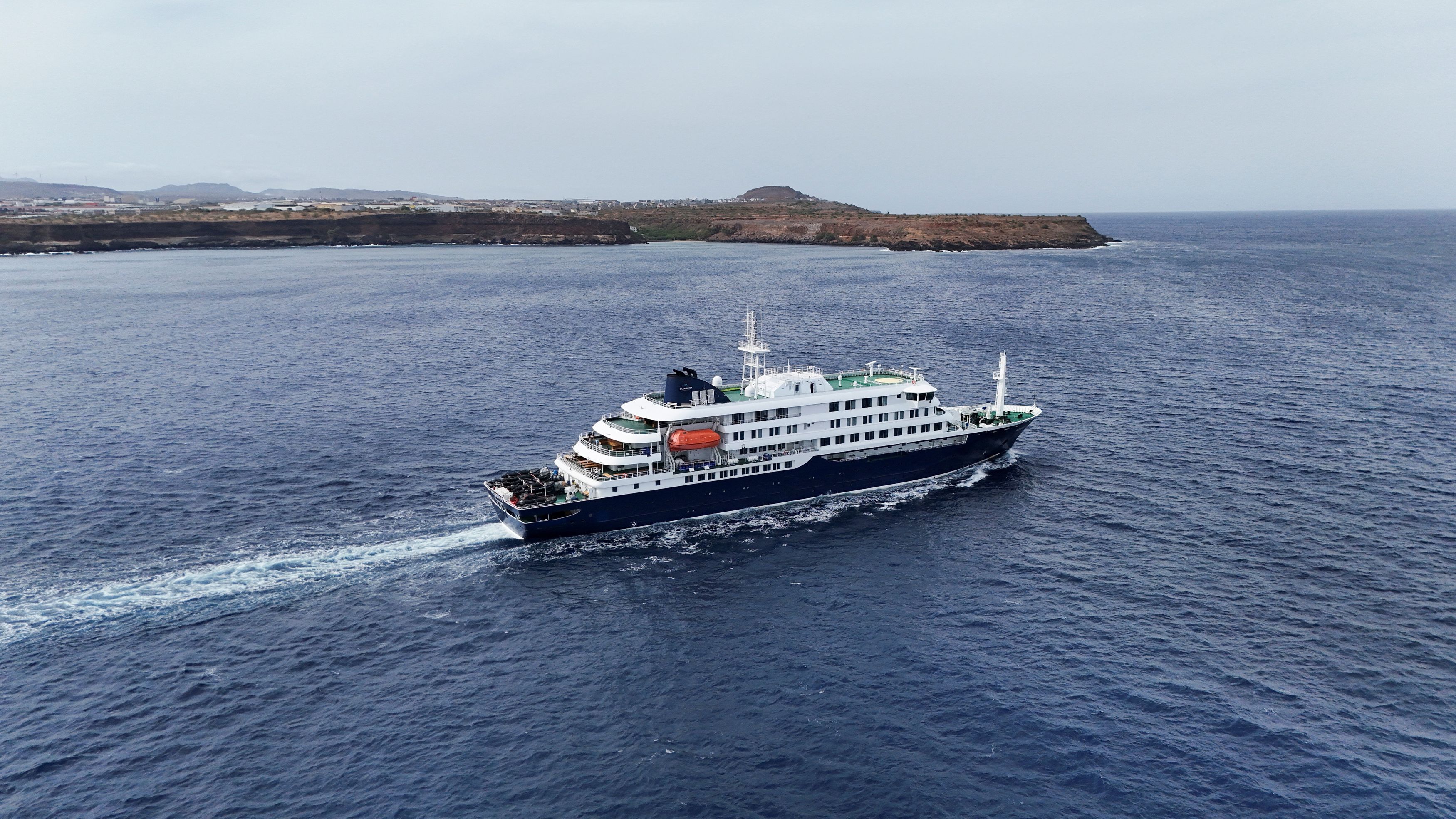 The cruise ship Hondius on Wednesday. (Reuters)