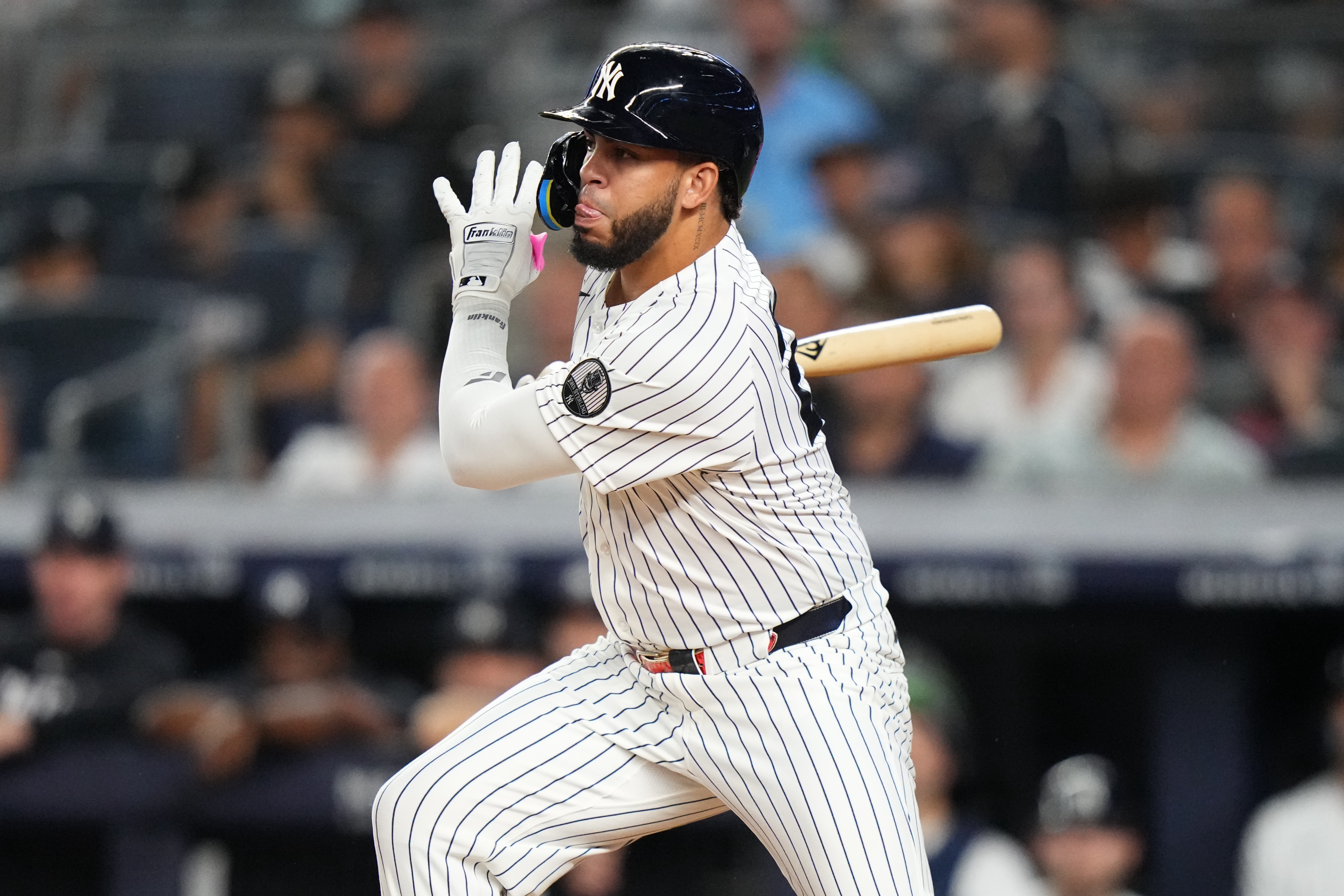 Luis García Jr. joined the Yankees this month from the Nationals. (Frank Franklin II/AP)