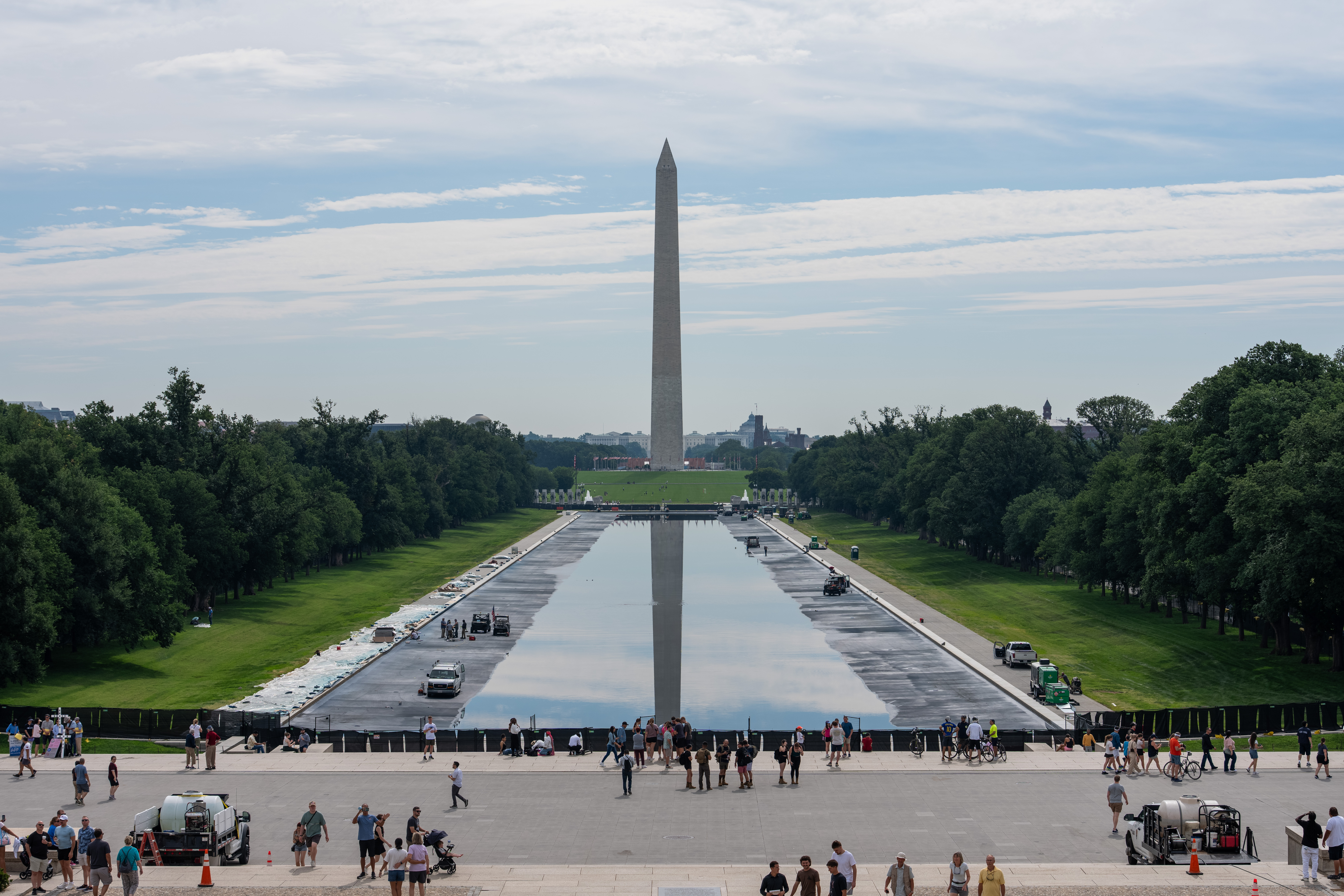 The Reflecting Pool on Saturday. (Aaron Schwartz/Getty Images)