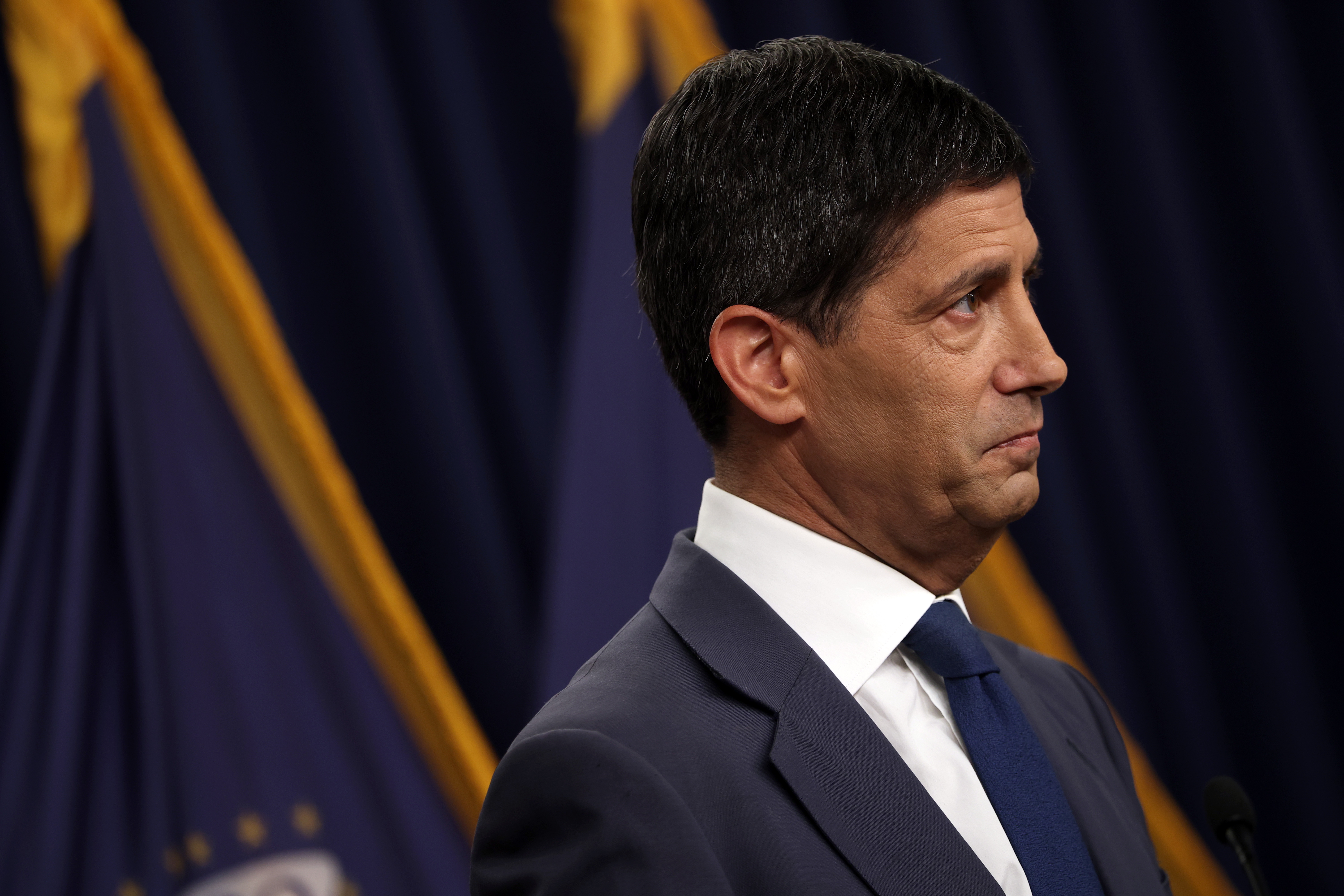 Federal Reserve Chair Kevin Warsh speaks during a news conference on Wednesday in Washington. (Win McNamee/Getty Images)