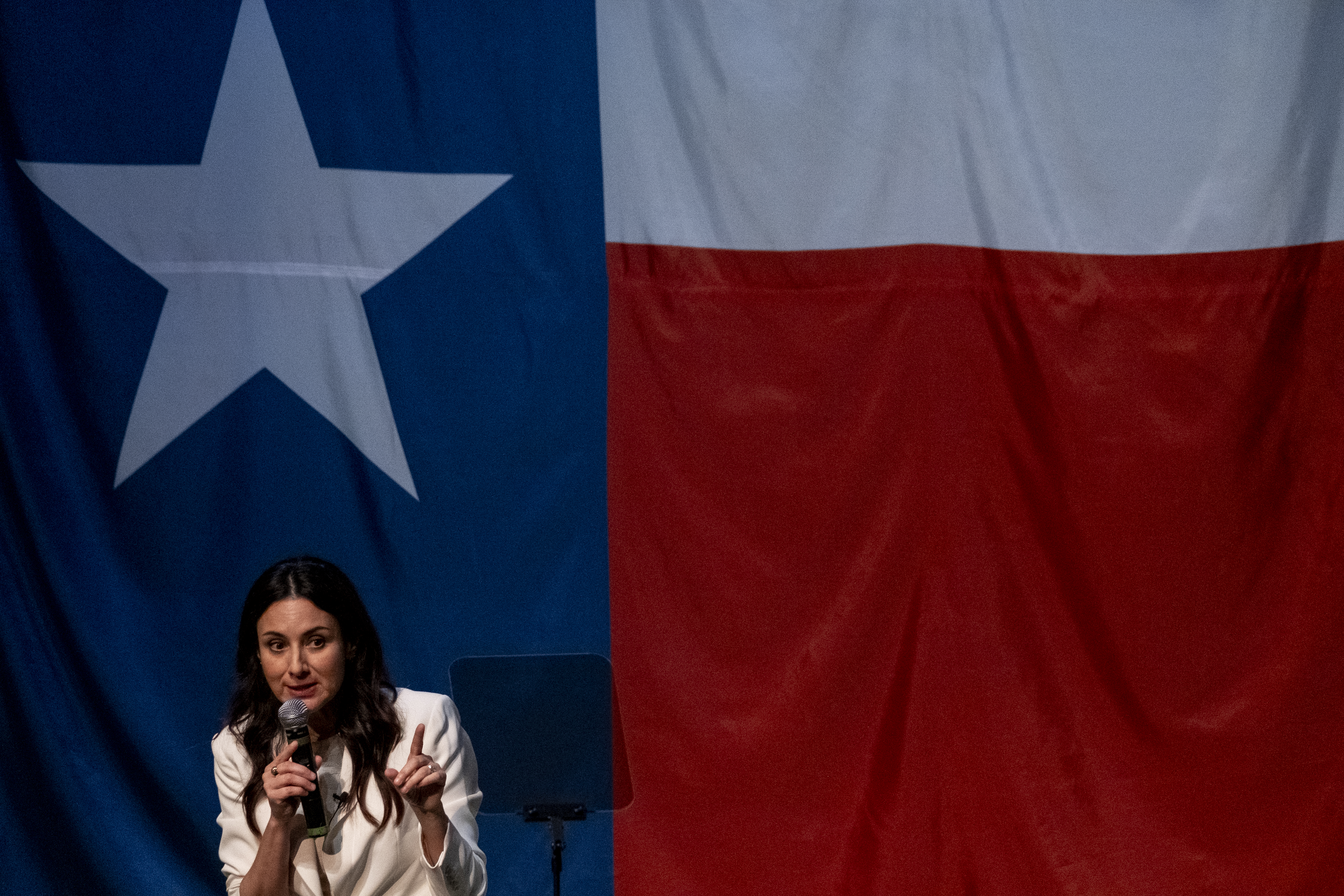 Gina Hinojosa, a Democratic candidate for Texas governor, appears to be in a close race with Republican Greg Abbott, who is seeking a fourth term. (Joel Angel Juarez/For The Washington Post)