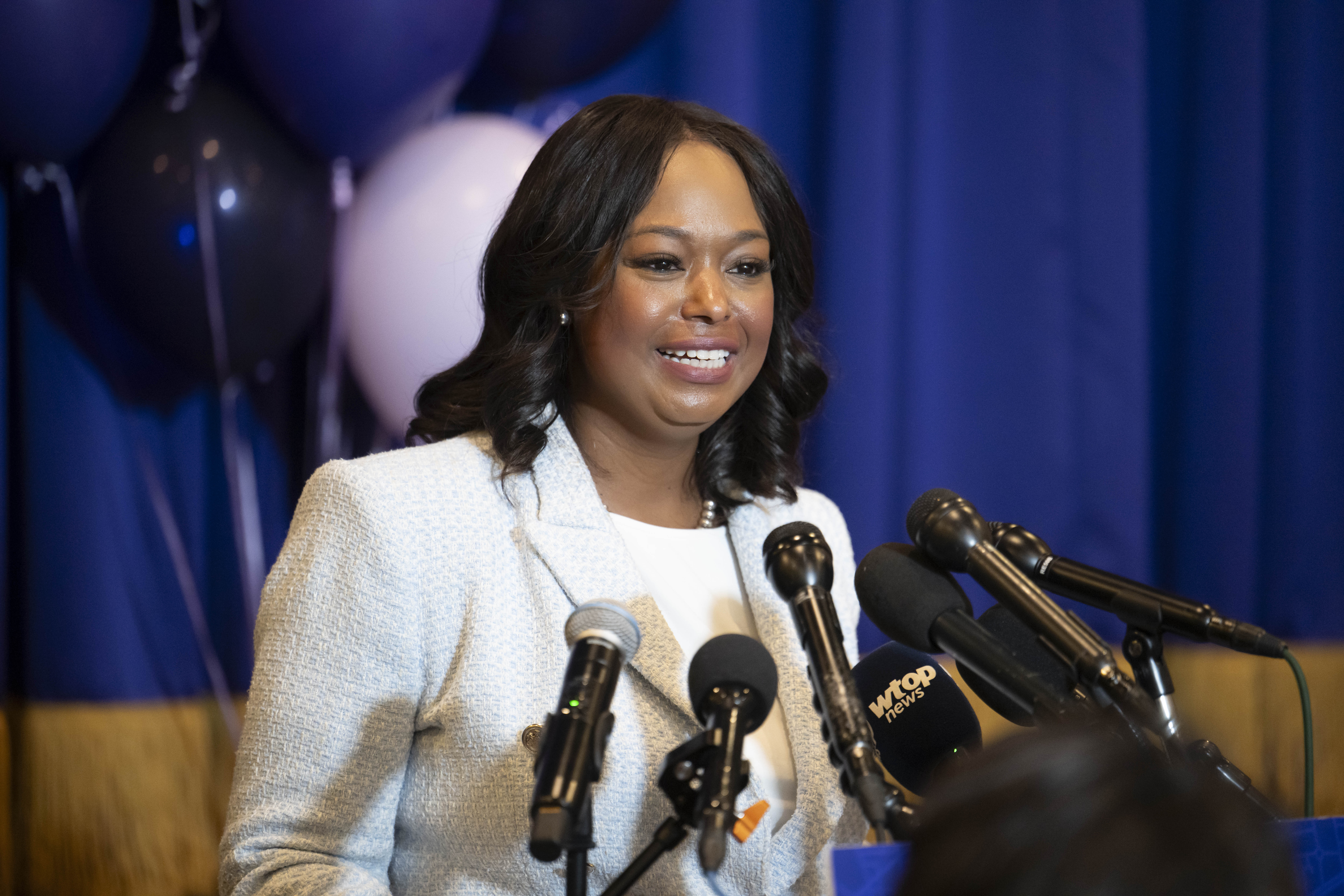Janeese Lewis George said she is “willing to work with anyone, including the Administration, to improve the lives of D.C. residents.” (Craig Hudson/For The Washington Post)