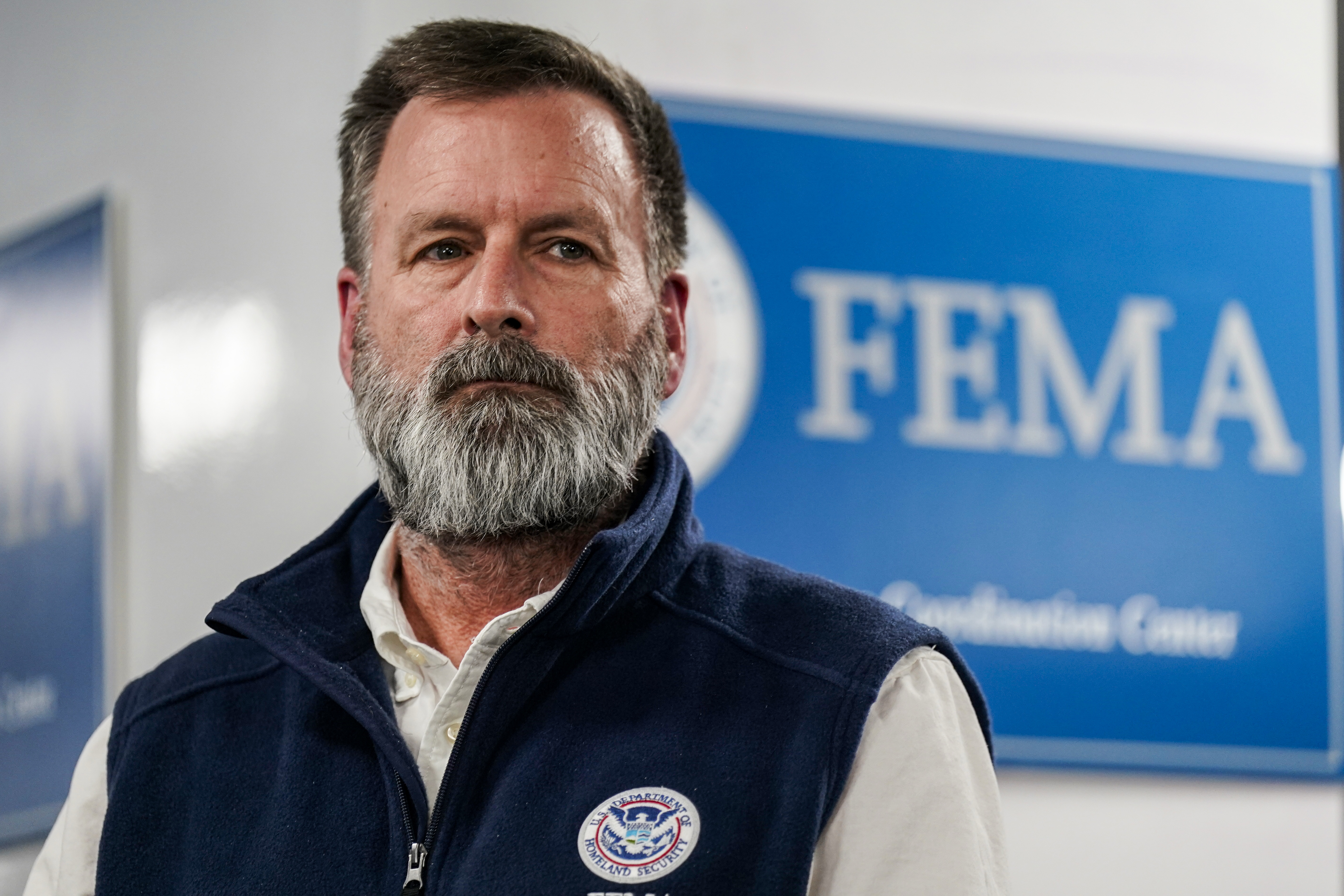 Gregg Phillips at the Federal Emergency Management Agency headquarters in January. (Al Drago/Getty Images)