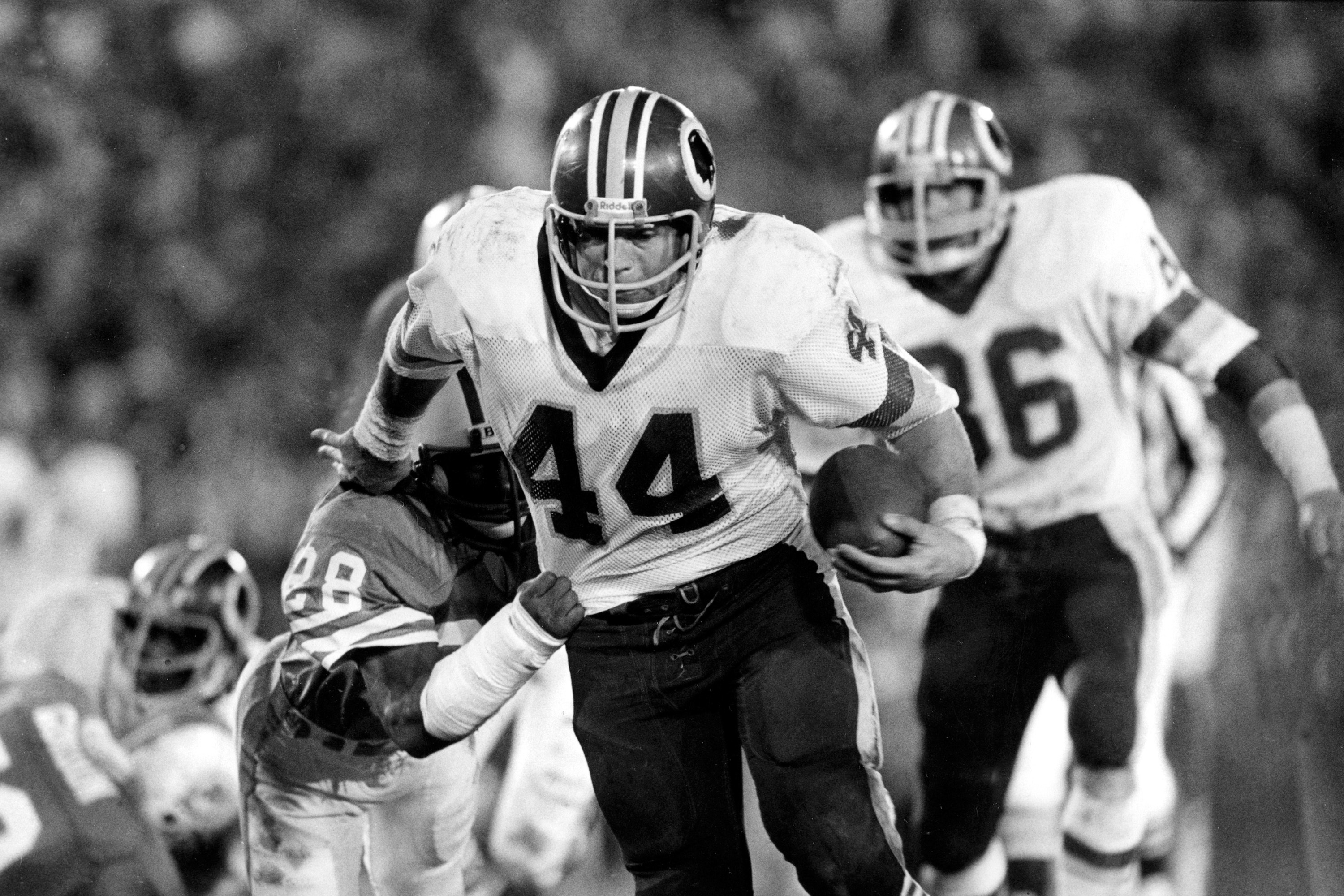 John Riggins was named the most valuable player for Super Bowl XVII in a 27-17 win over the Miami Dolphins. (AP)