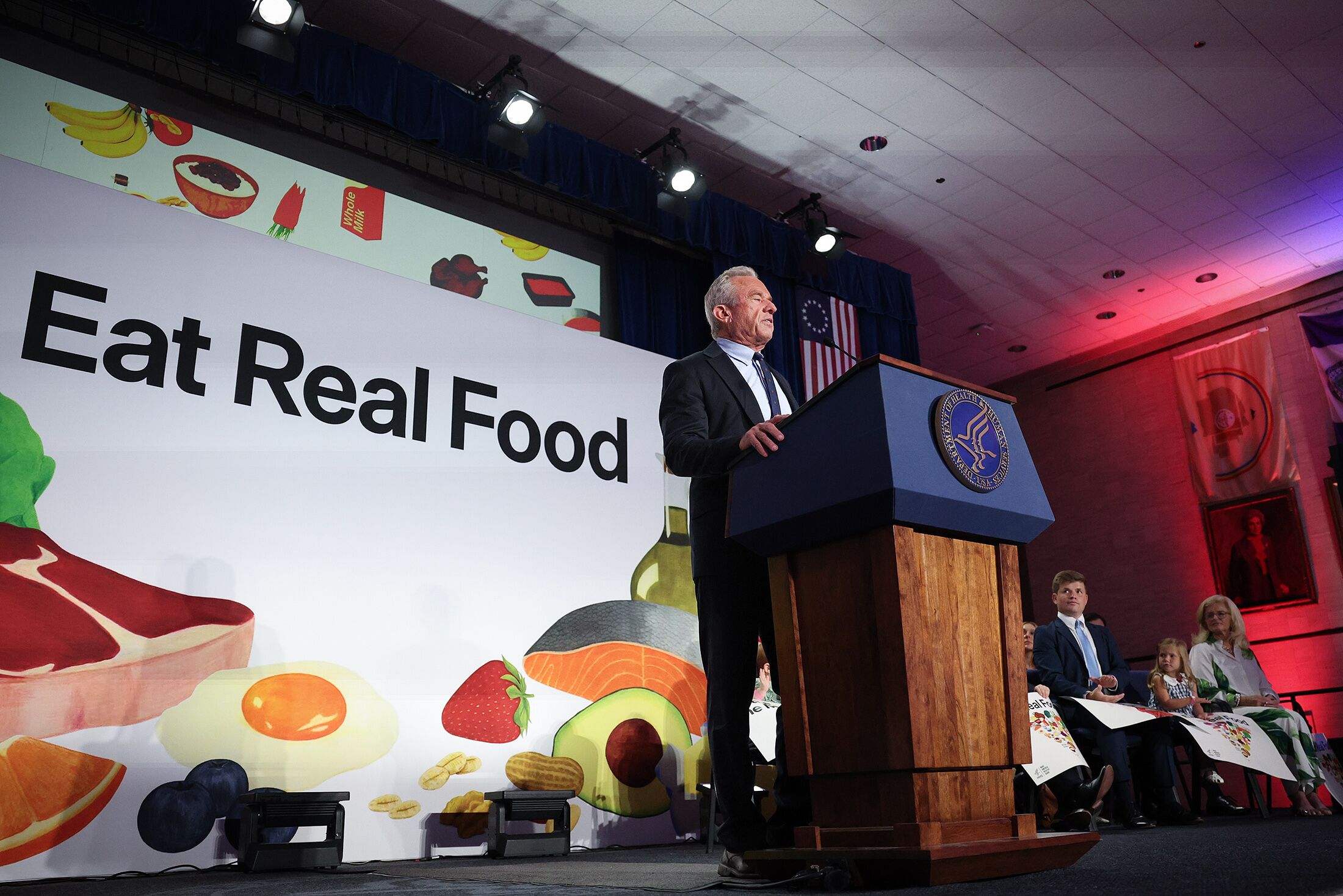 Kennedy has previously claimed that the nation’s food supply has been allowed to “mass poison” a generation of children. (Win McNamee/Getty Images)