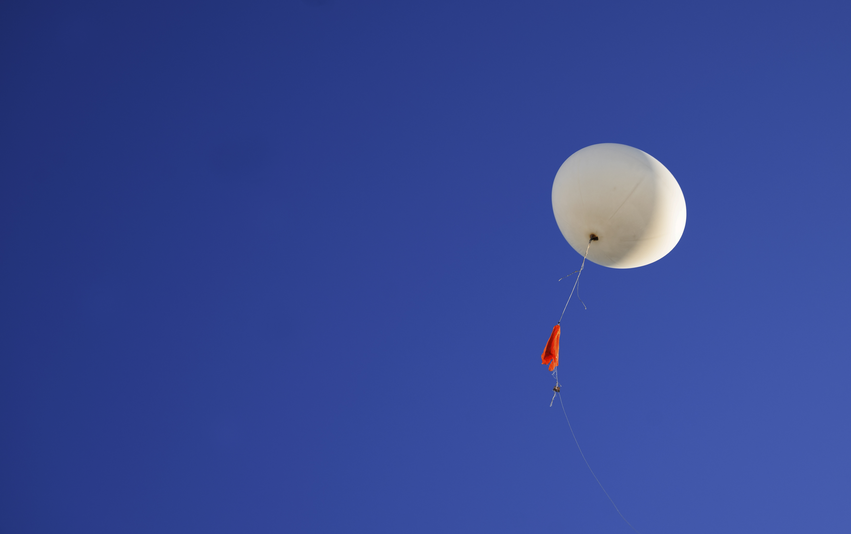 A weather balloon in Gaylord, Michigan, in 2025. (Marvin Joseph/The Washington Post)