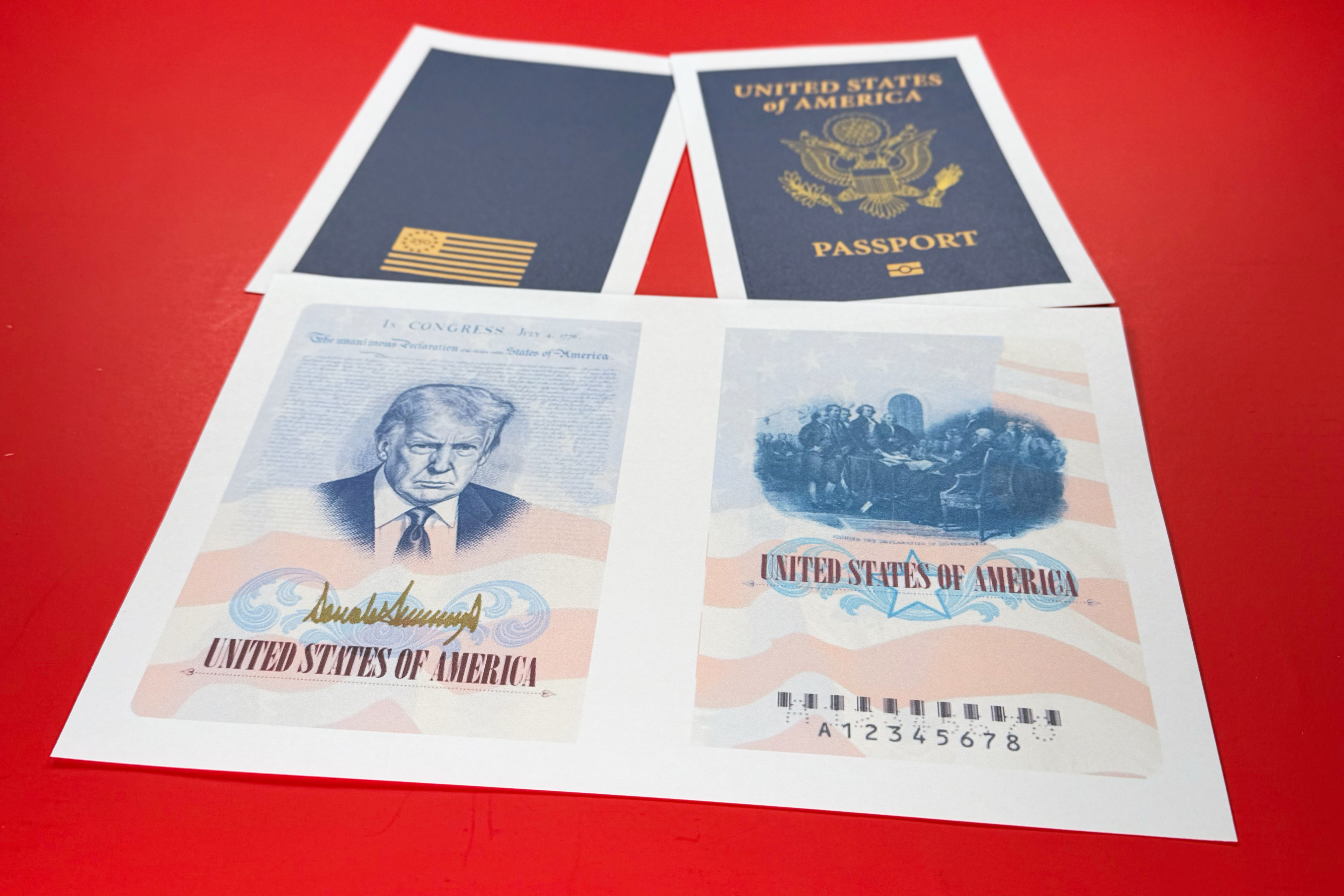 Initial images for the commemorative passport were released in April. (Jon Elswick/AP)
