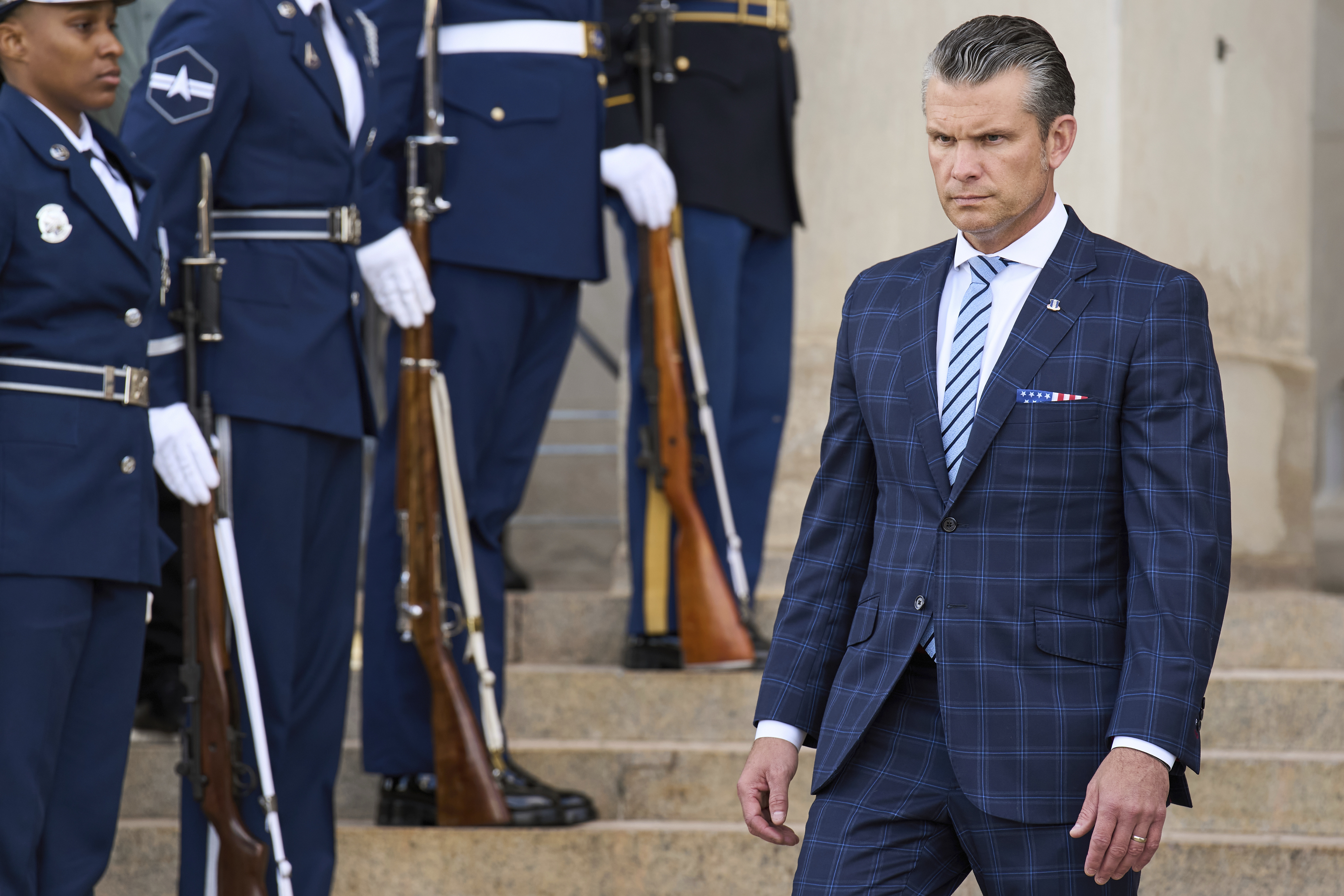 Defense Secretary Pete Hegseth has put his faith at the center of his work at the Pentagon. (Jacquelyn Martin/AP)