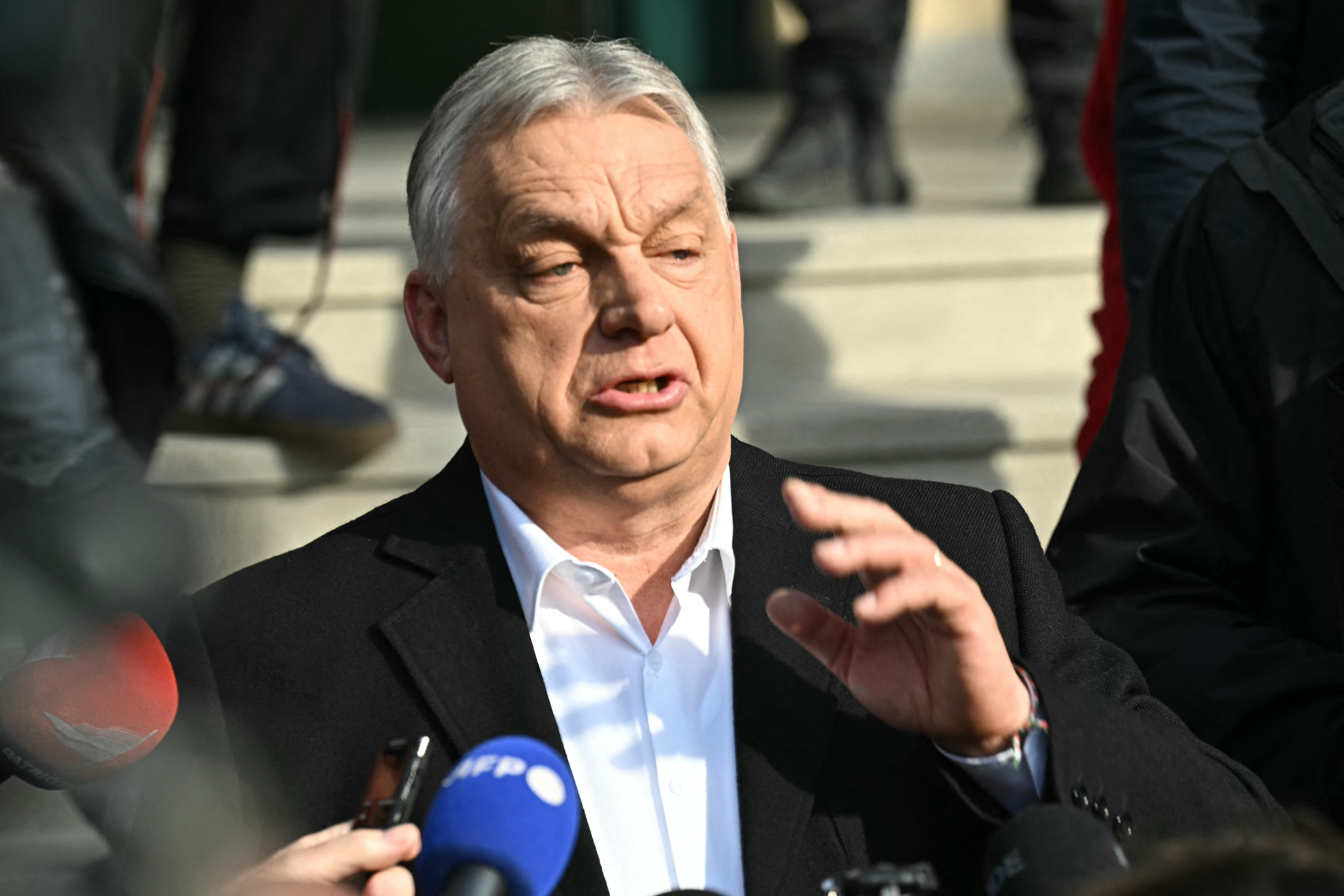 Hungarian Prime Minister Viktor Orban in Budapest on April 15, days after he lost his campaign for reelection. (Attila Kisbenedek/AFP/Getty Images)