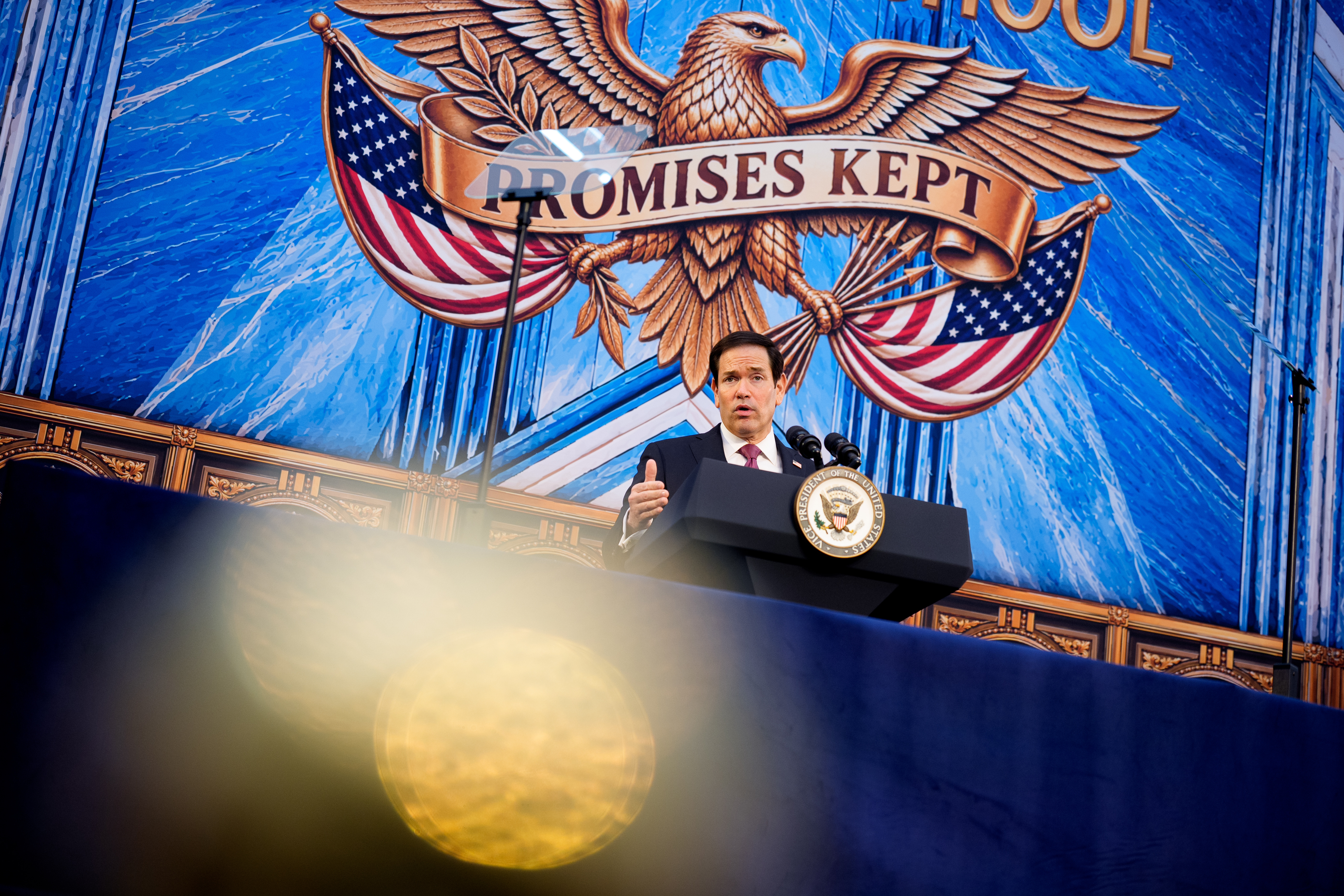 Secretary of State Marco Rubio at an event in Washington last week. (Andrew Harnik/Getty Images)