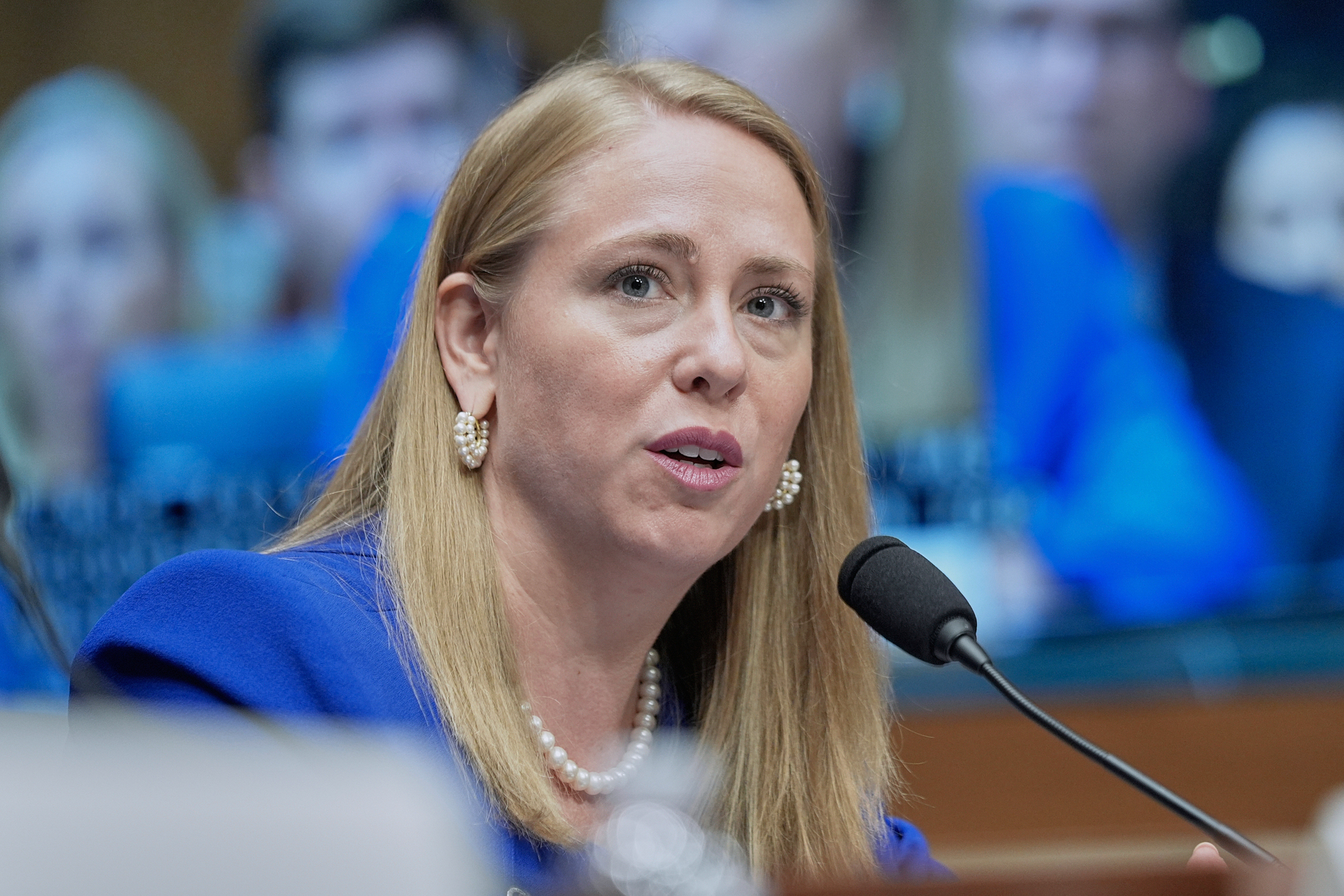 Andrea Lucas, chair of the Equal Employment Opportunity Commission, has encouraged men to tell the agency if they feel they've experienced discrimination. (Mariam Zuhaib/AP)