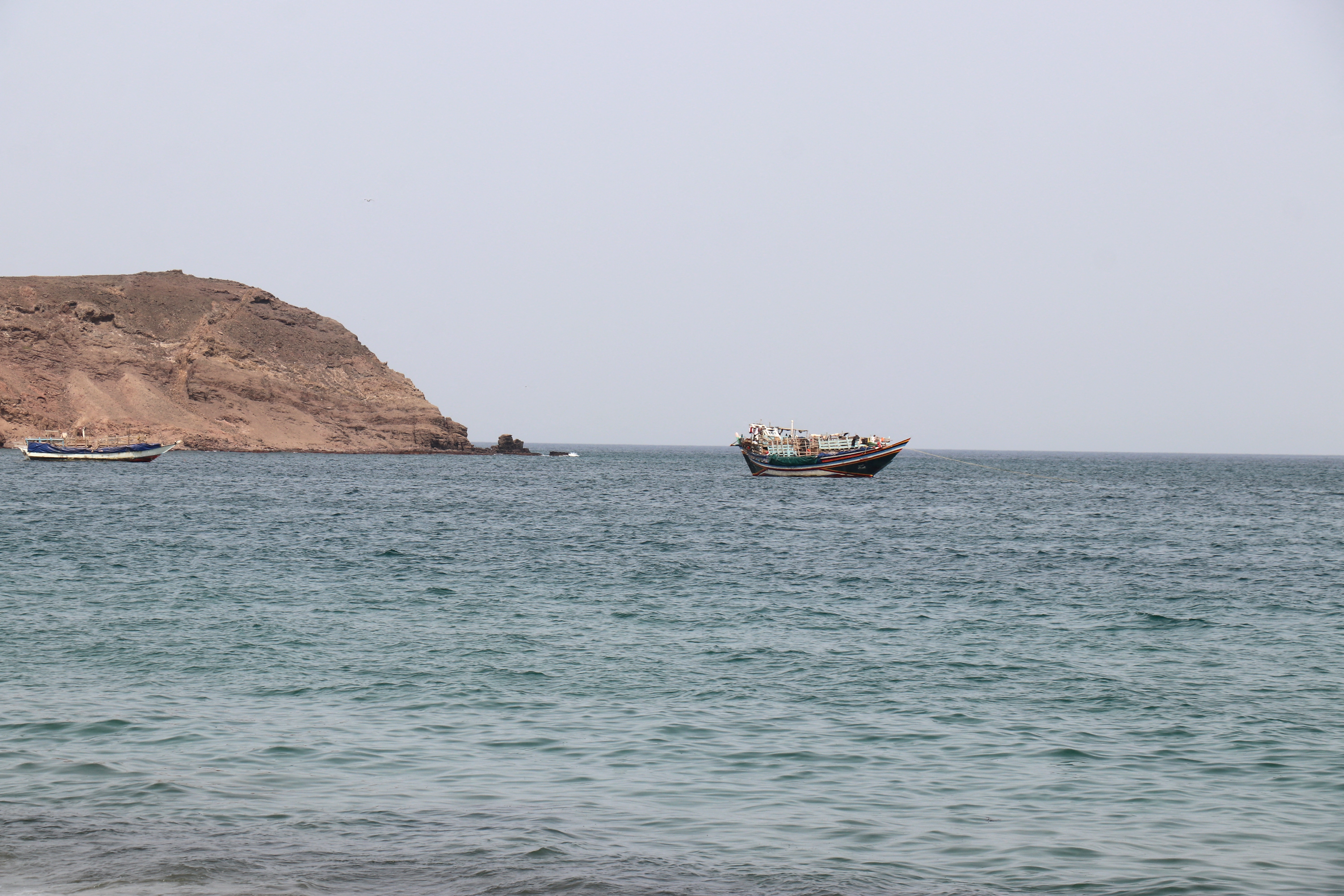 The Bab al-Mandab Strait in the Red Sea, on Friday. (Khaled Ziad/AFP/Getty Images)