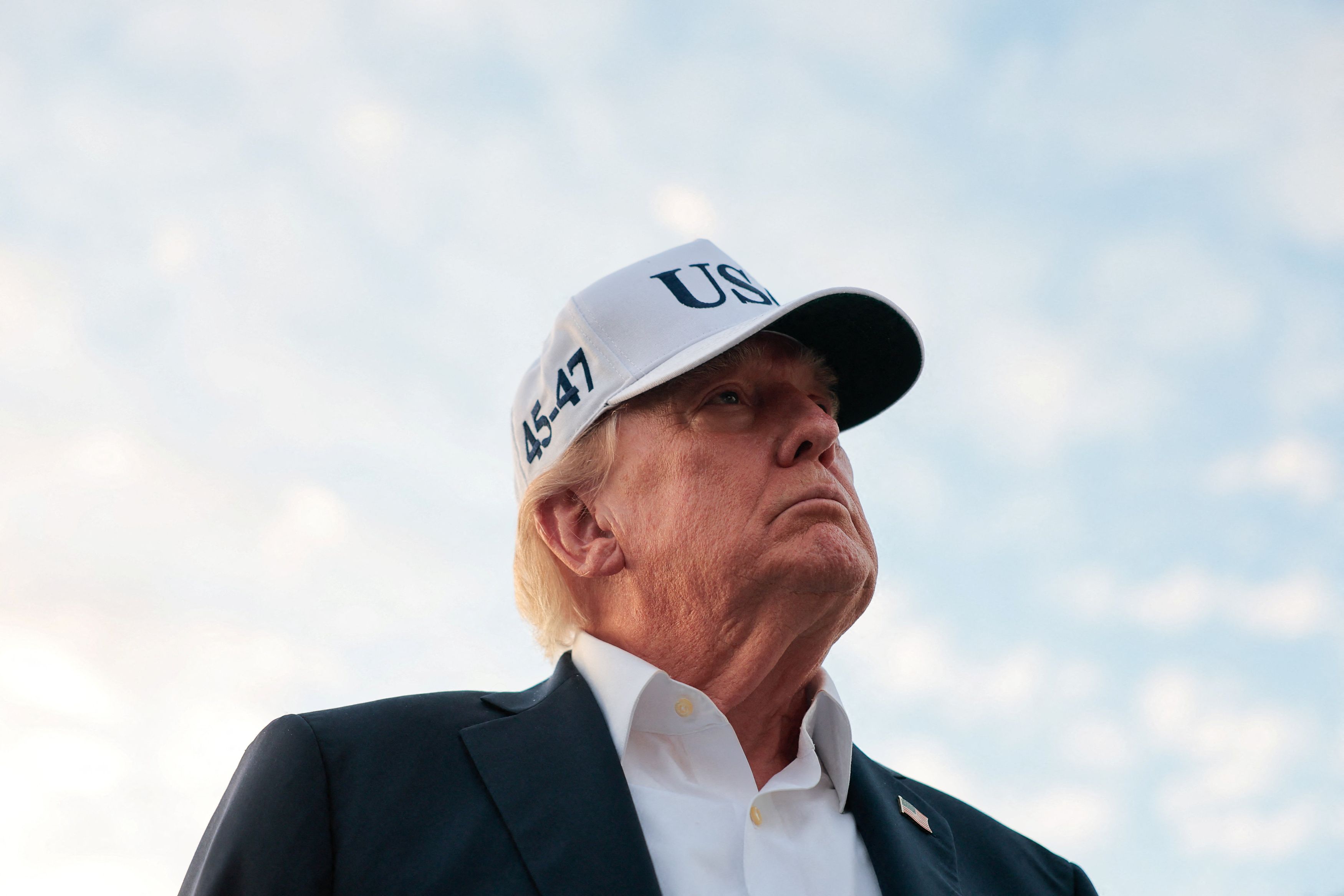 President Donald Trump on Sunday at Shannon Airport in Ireland. (Kylie Cooper/Reuters)