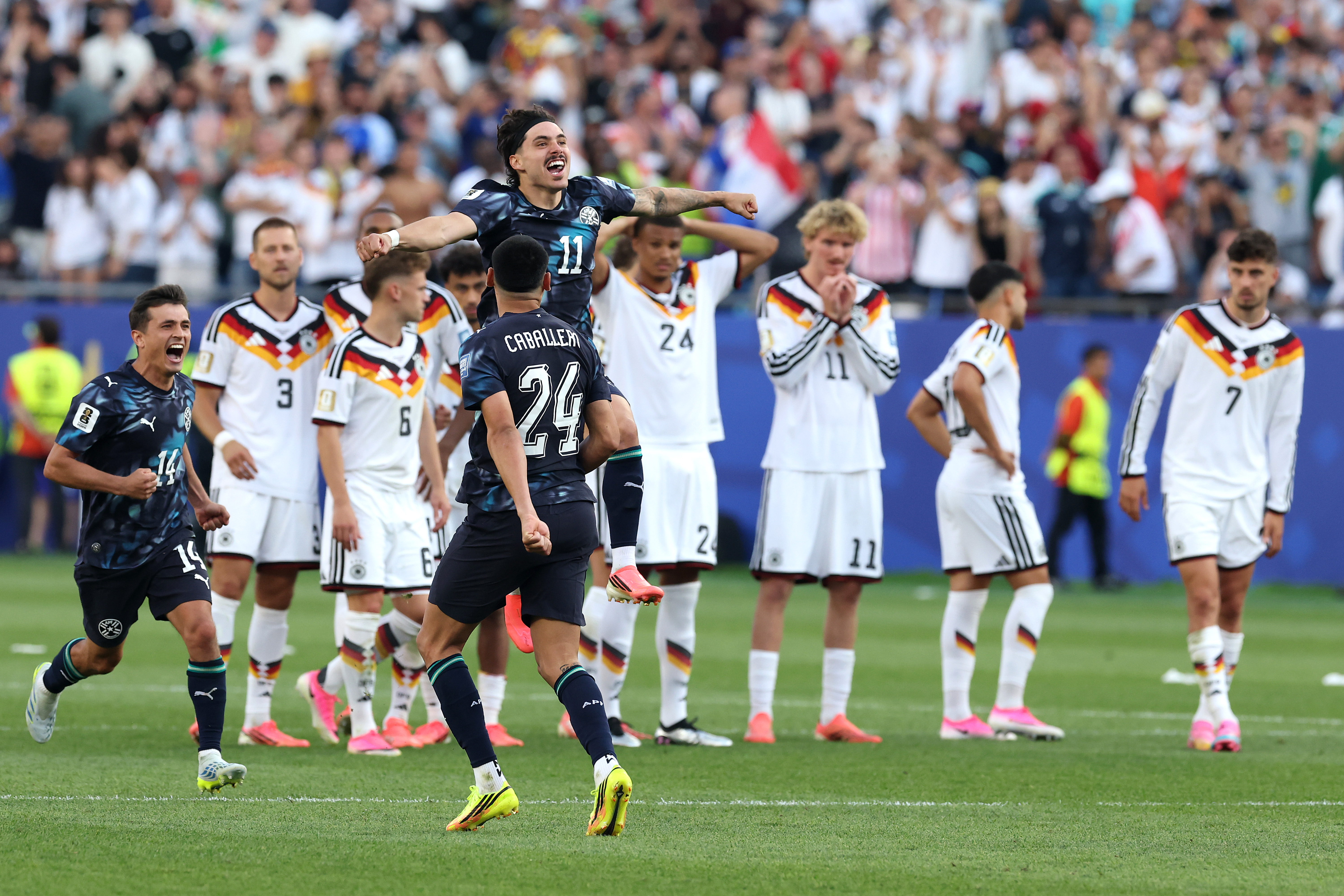 It was the latest surprising exit by Germany, a four-time champion that has struggled at the World Cup since it won the trophy in 2014. (Alexander Hassenstein/Getty)
