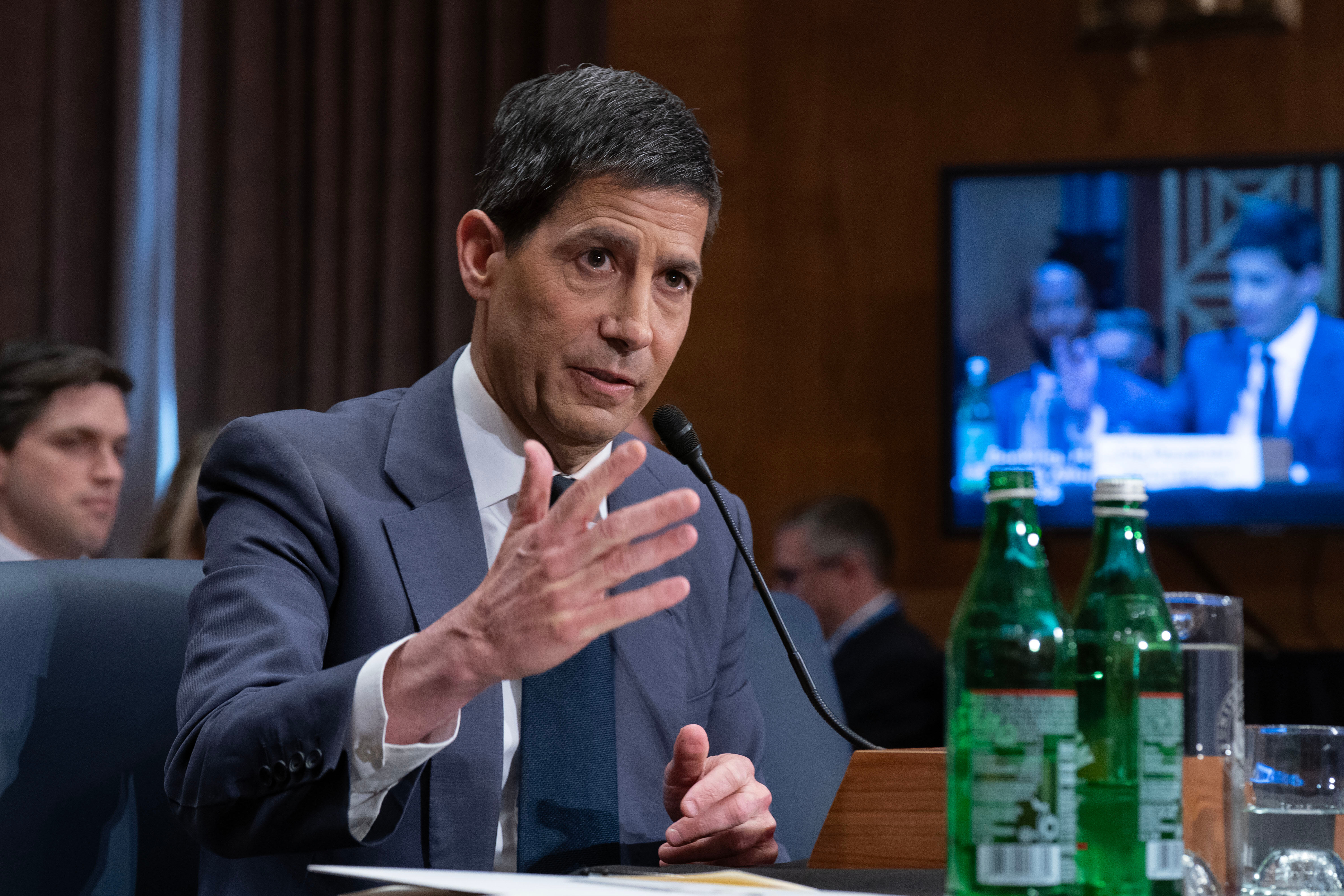 Kevin Warsh testifies before a Senate confirmation hearing last week. (Jose Luis Magana/AP)