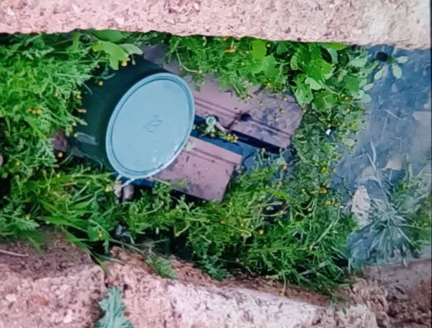 A photo of a BLU-91/B anti-tank land mine shared by Iranian state media on Thursday. (Islamic Republic of Iran Broadcasting)