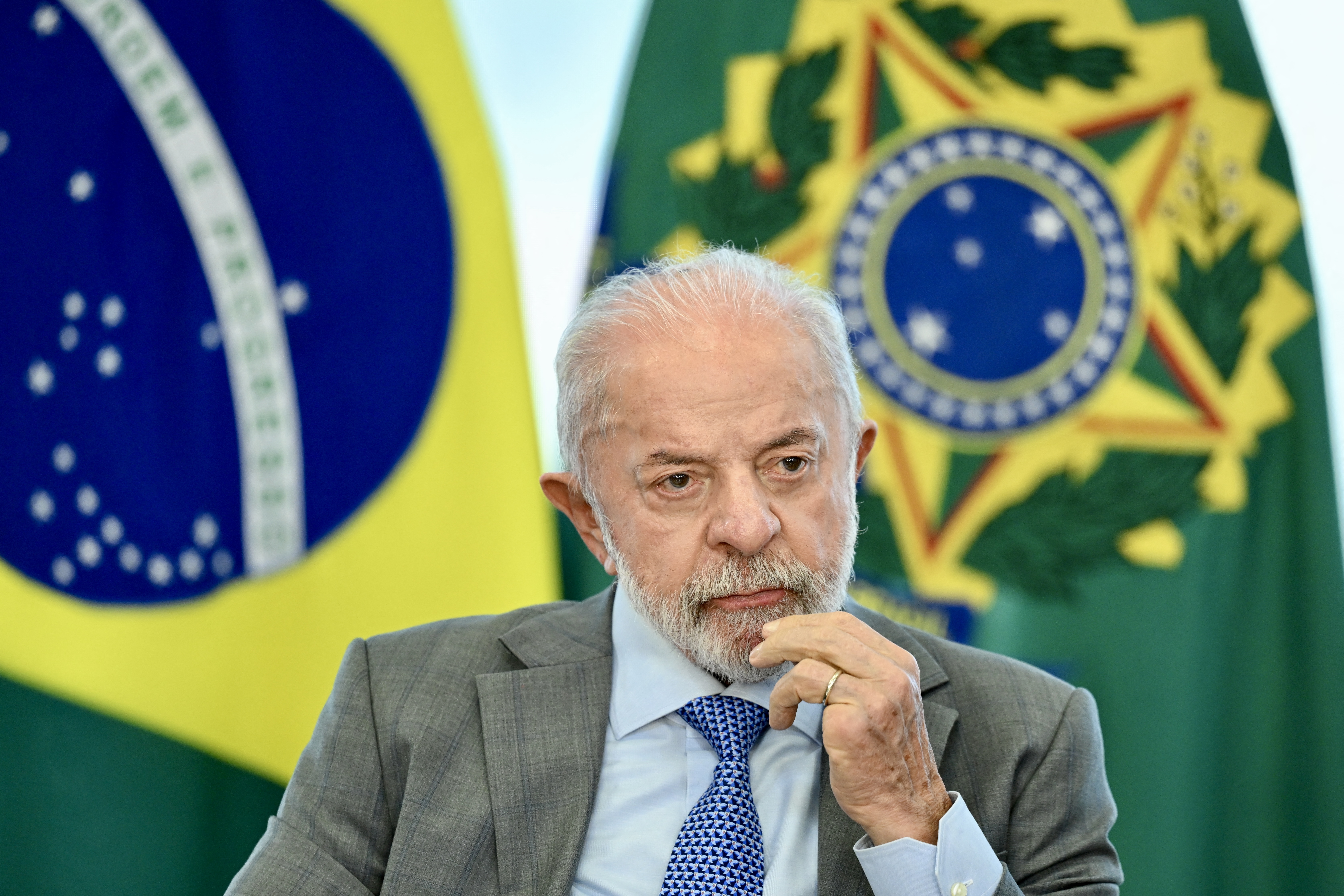 Brazilian President Luiz Inácio Lula da Silva says his "political disagreements" with President Donald Trump do not interfere with his relationship with him as a head of state. (Evaristo Sa/AFP/Getty Images)