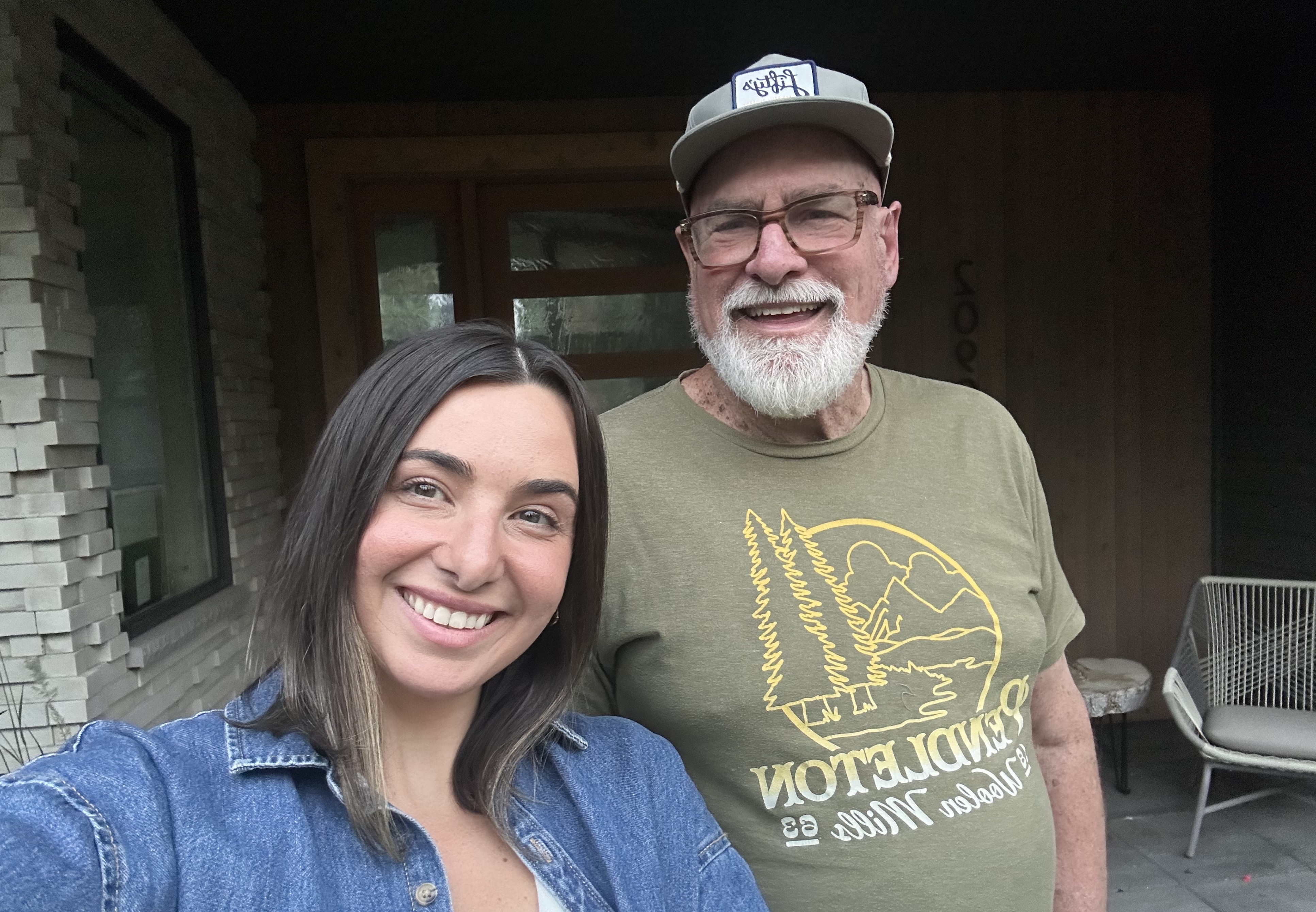 Rylie Middaugh, 28, with Tom Ward, 71. Middaugh moved into Ward's guesthouse in January, and their friendship has gone viral. (Rylie Middaugh)