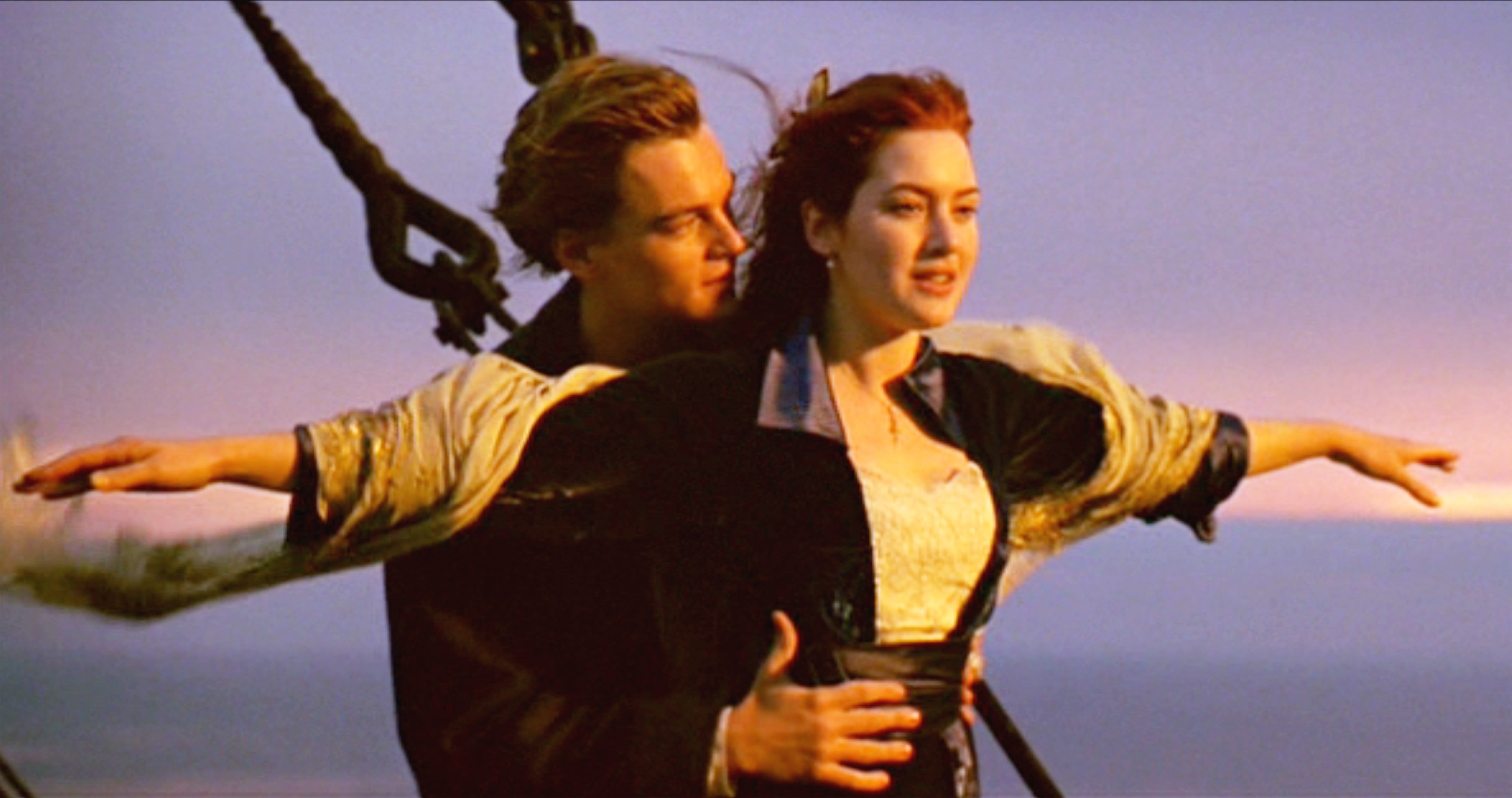 Leonardo DiCaprio as Jack and Kate Winslet as Rose in the movie “Titanic,” written and directed by James Cameron. (CBS/Getty Images)