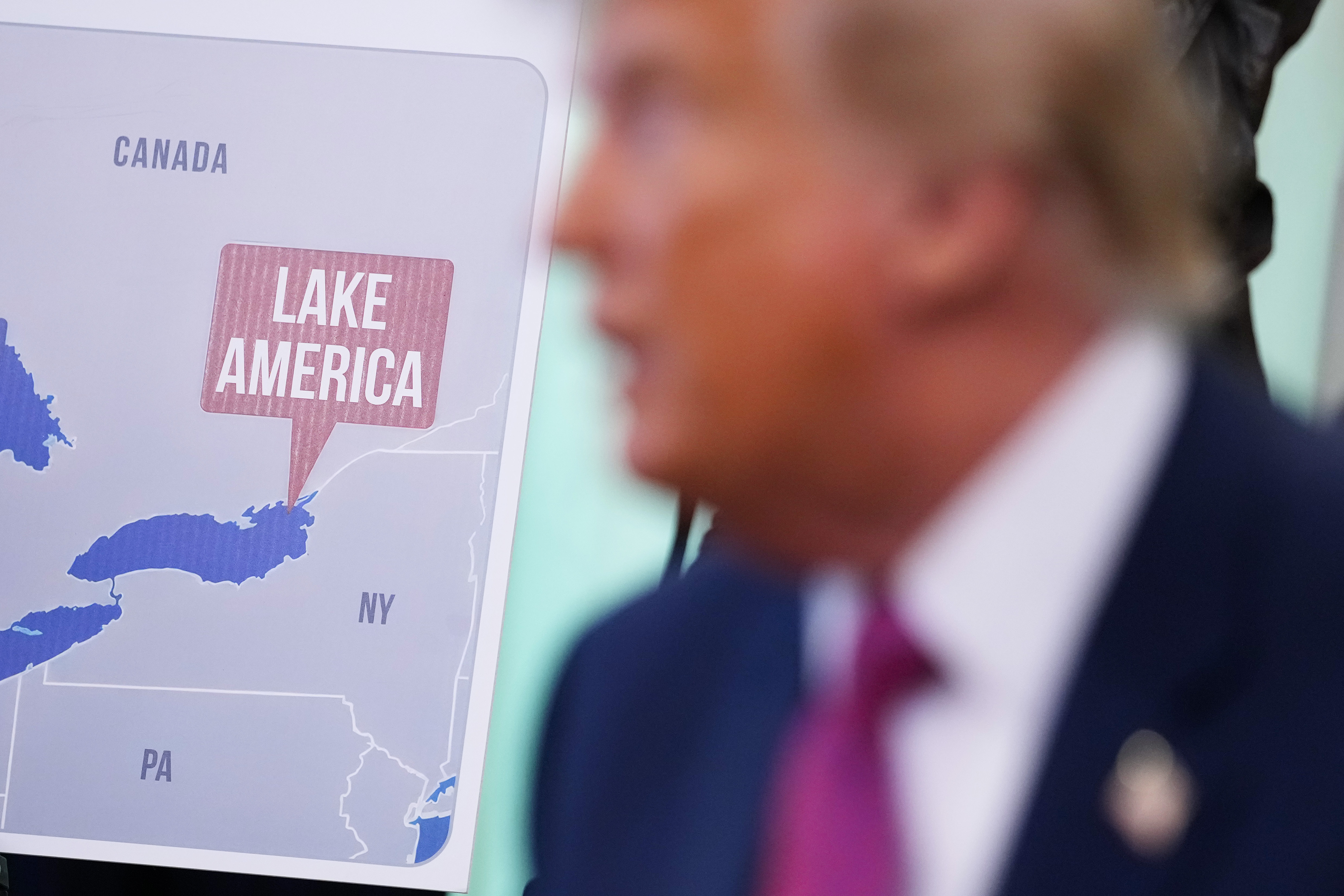 President Donald Trump, who recently ordered that Lake Ontario be renamed "Lake America," on Sunday called for the state of New Mexico to be renamed "New America." (Andrew Harnik/Getty Images)