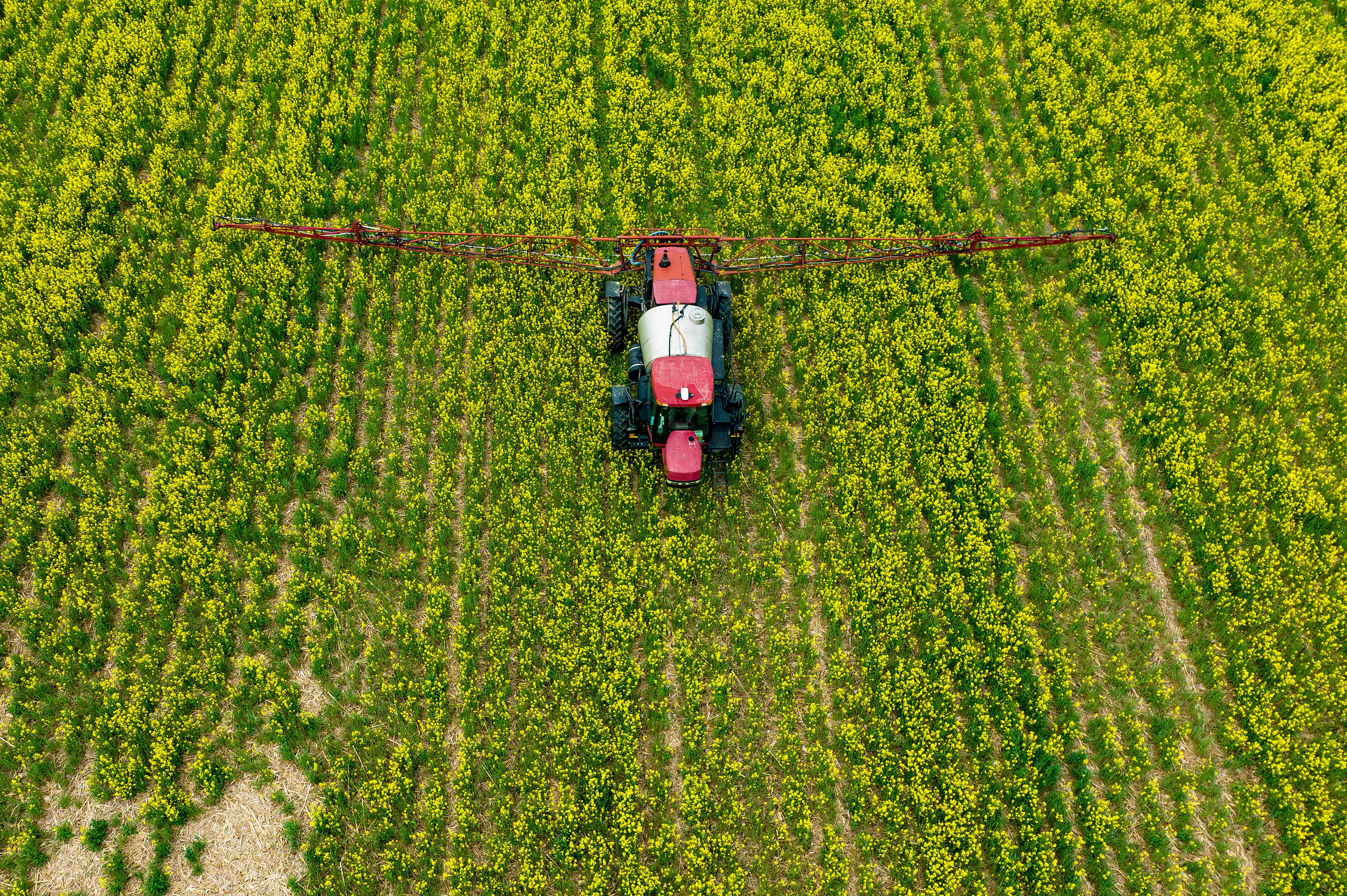 A farmer spreads pesticide on a field in Centreville, Maryland. (Jim Watson/AFP/Getty Images)