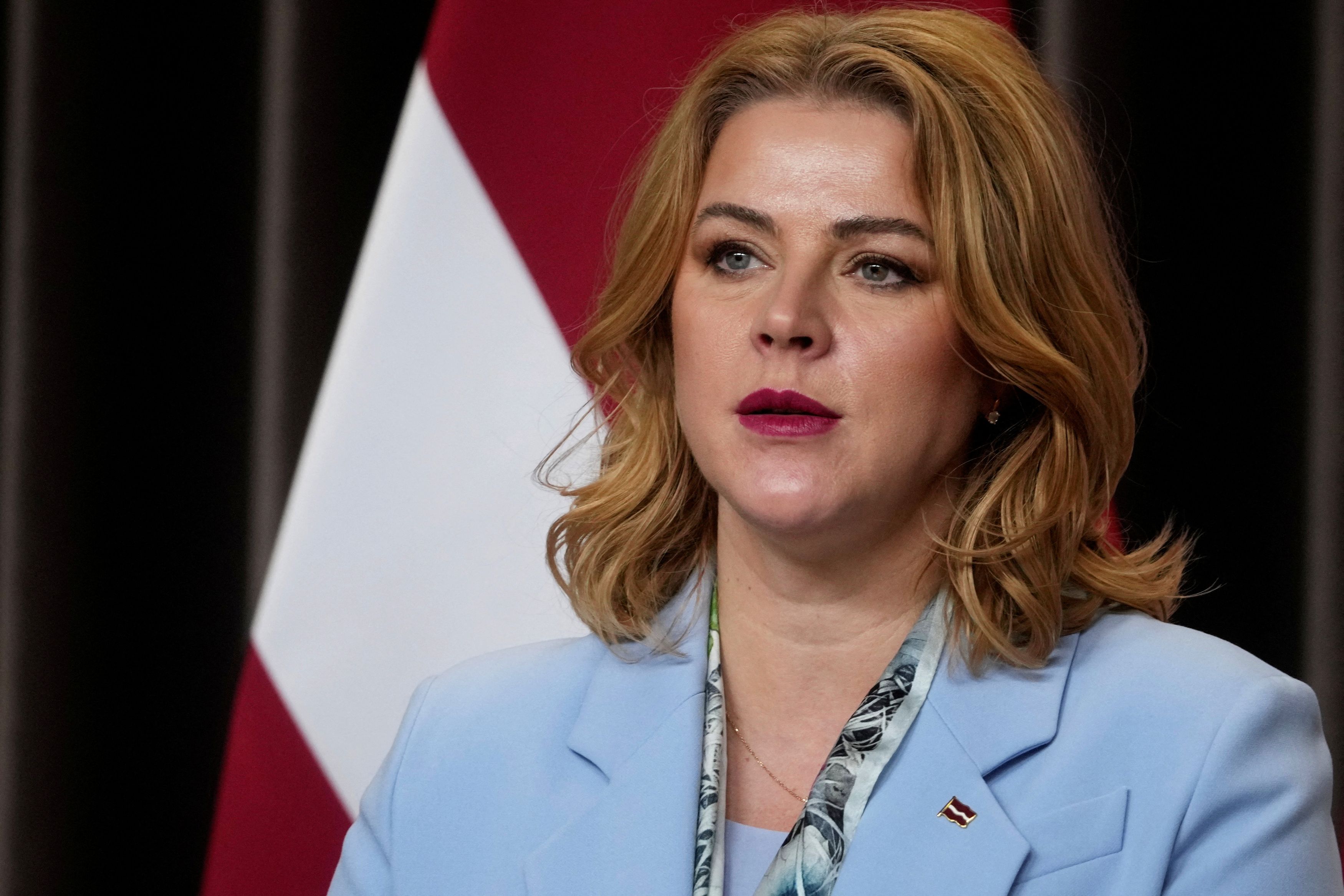 Latvian Prime Minister Evika Silina resigned following the drone breach. (Ints Kalnins/Reuters)
