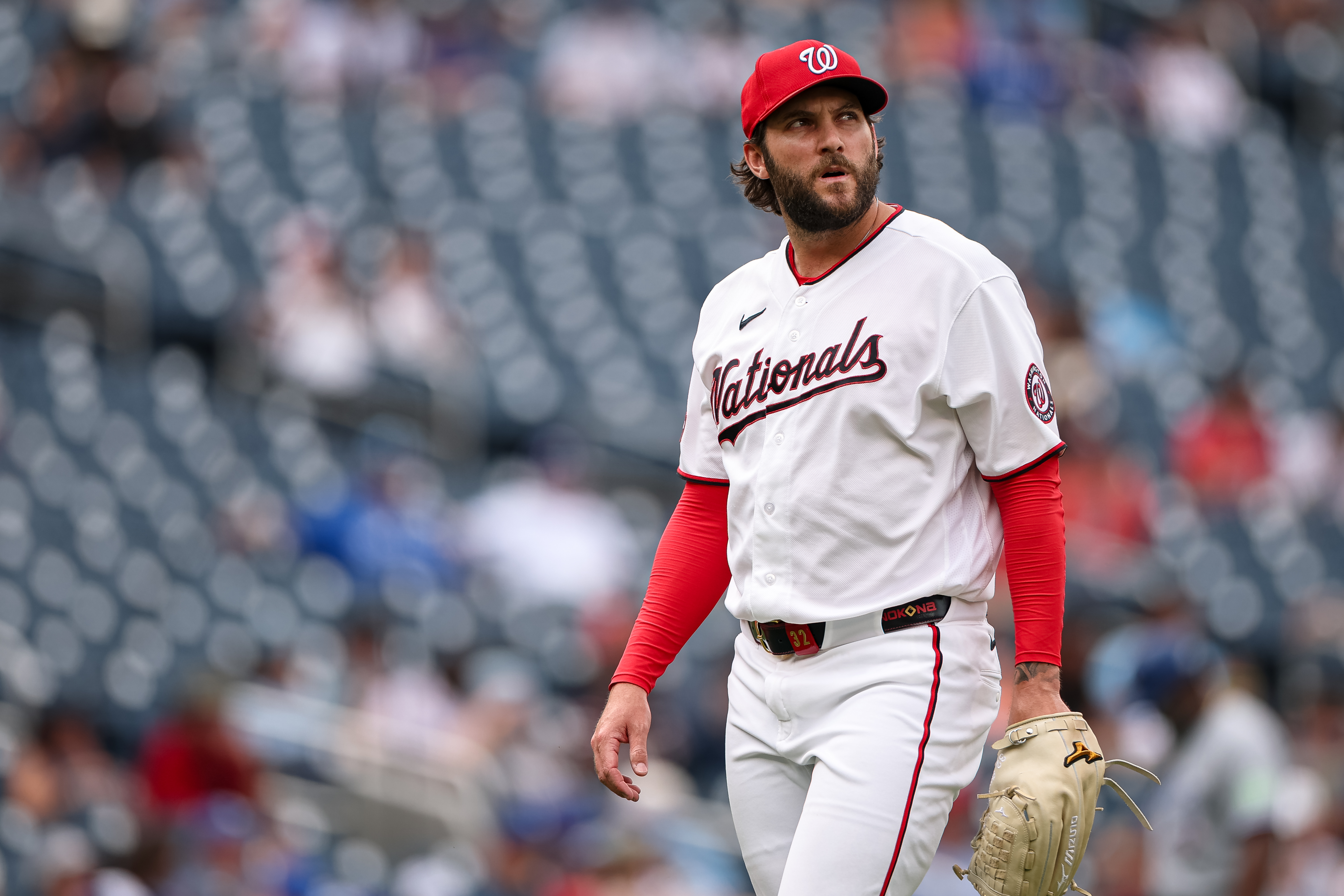 Washington's bullpen allowed all five runs in its Wednesday loss to the Blue Jays. (Scott Taetsch/Getty Images)