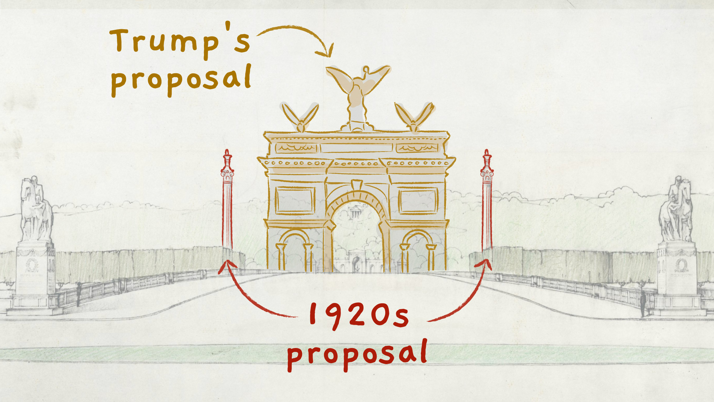 The National Capital Planning Commission is set to review Trump’s arch plans at a hearing tomorrow. (The Post)
