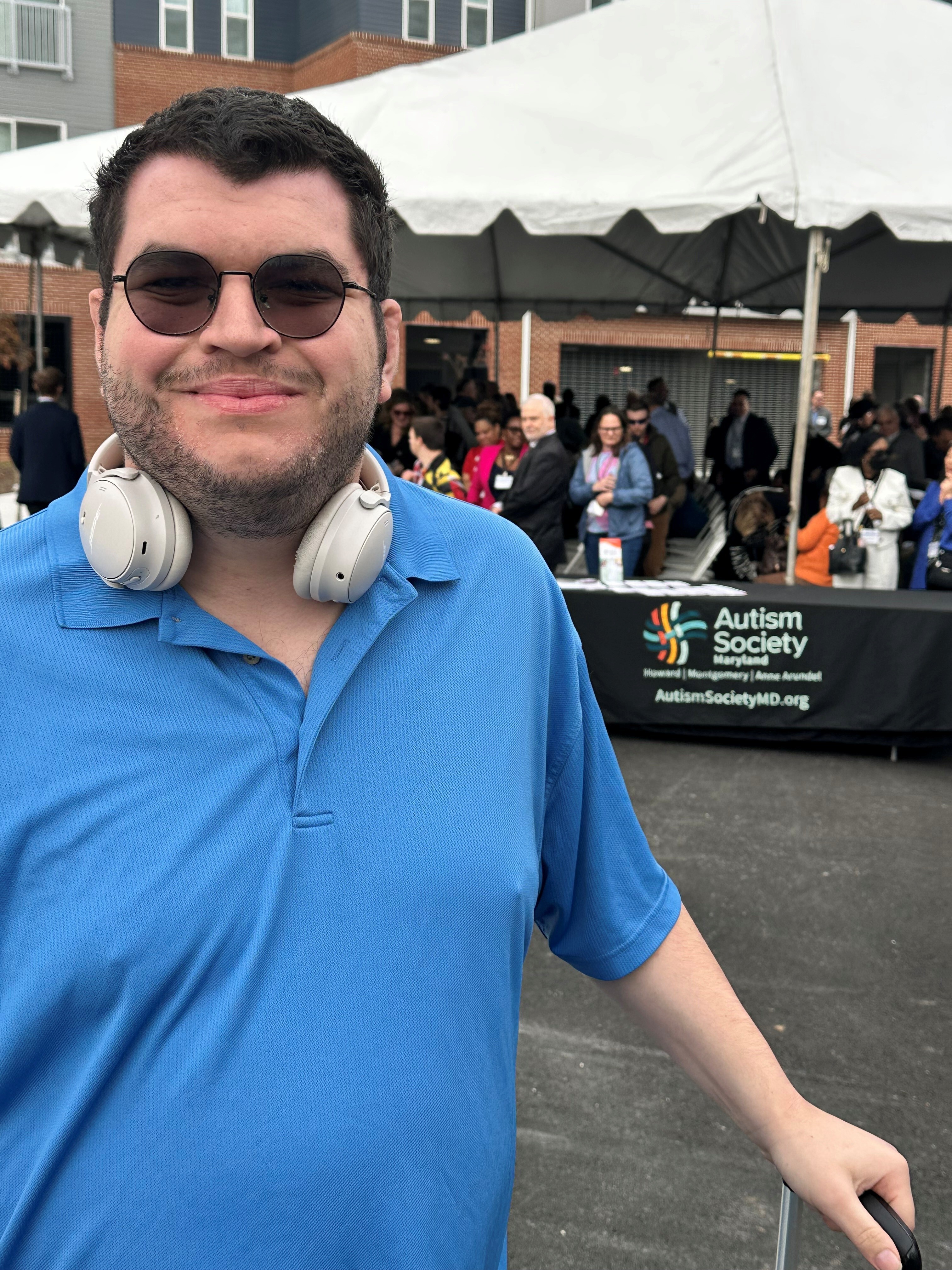 Alex LaMorie at the ribbon cutting for Patuxent Crossing in Howard County on Nov. 5, 2025. A week after moving in, he was fatally shot by Howard County police. (LaMorie family)