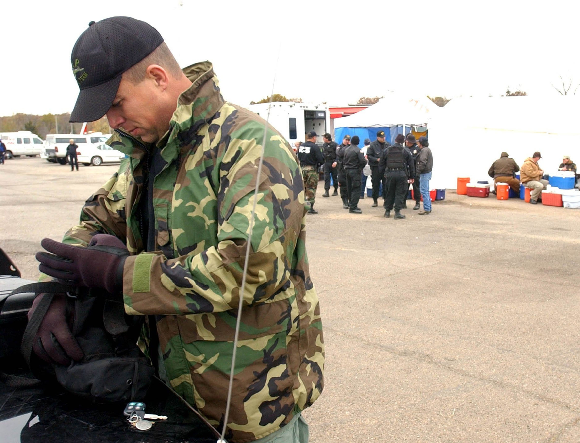 Lance Schroyer, a senior adviser at the Department of Homeland Security and President Donald Trump’s nominee to lead U.S. Immigration and Customs Enforcement, is seen in 2003 as part of the Oklahoma Highway Patrol. (John Clanton/USA Today Network/Reuters)