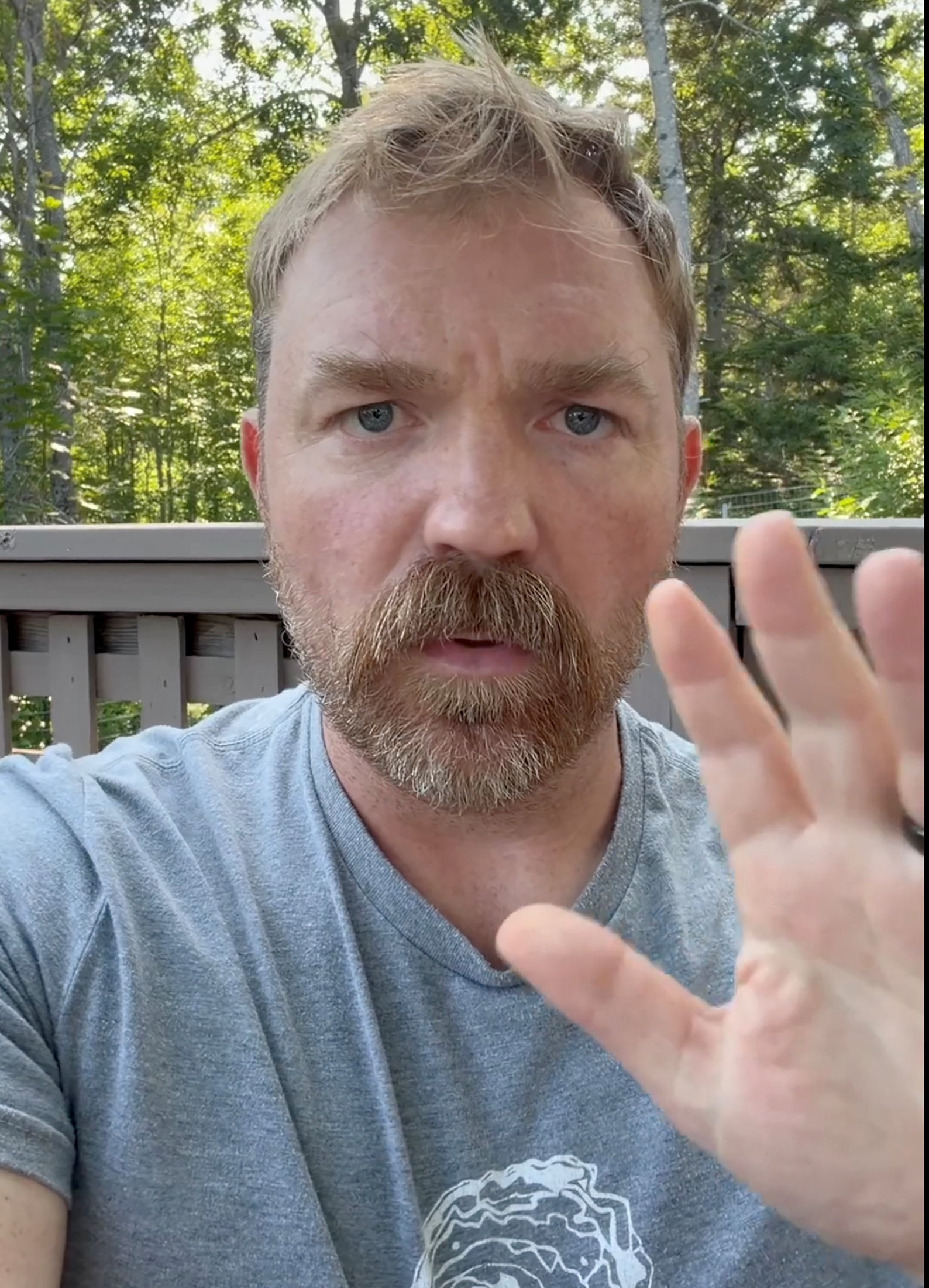 Democratic Senate candidate Graham Platner announces he is suspending campaign operations in a still image from video. (Graham Platner for Senate/Reuters)