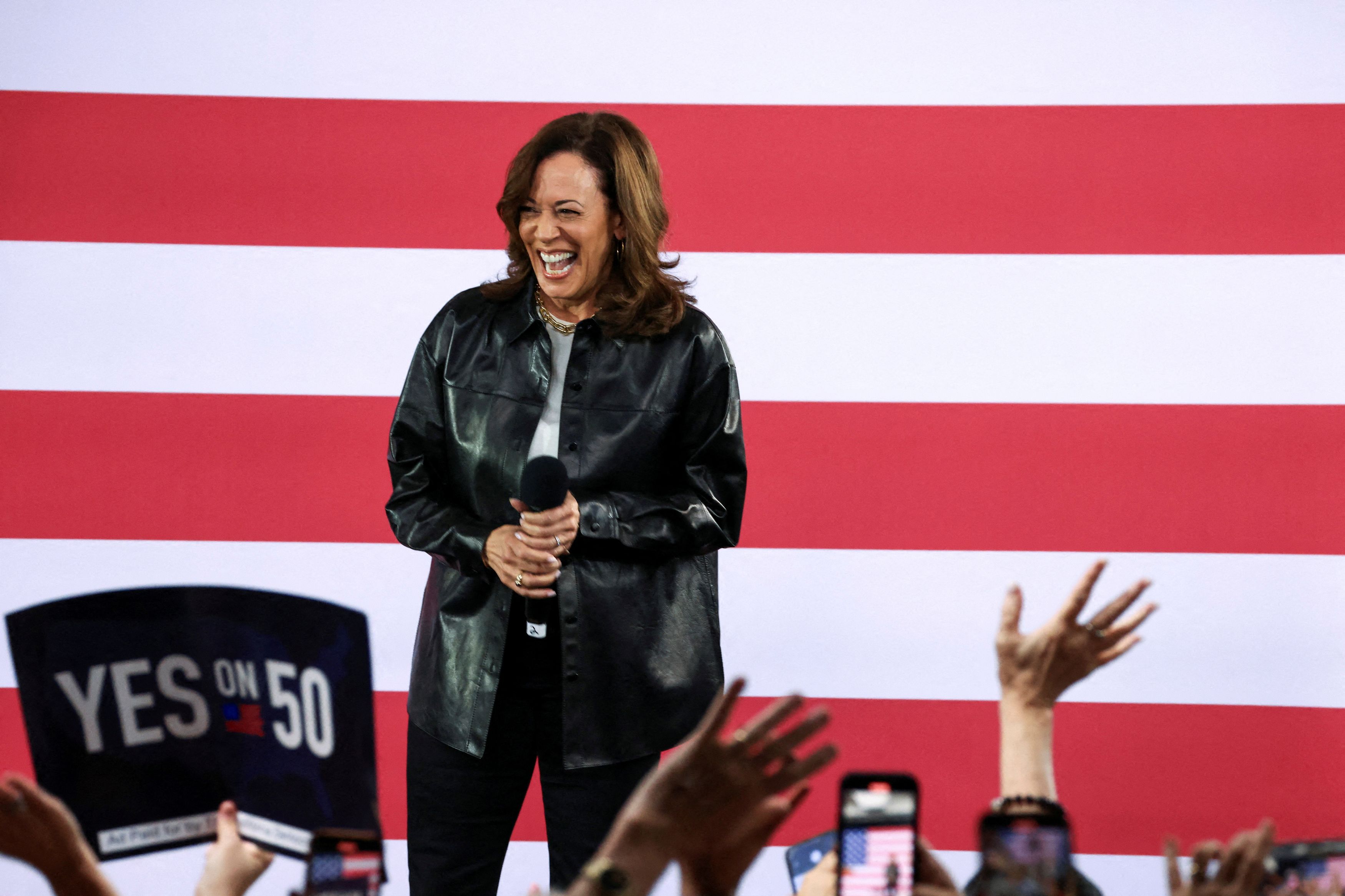 Kamala Harris, the 2024 Democratic presidential nominee, in Los Angeles in 2025. (David Swanson/Reuters)