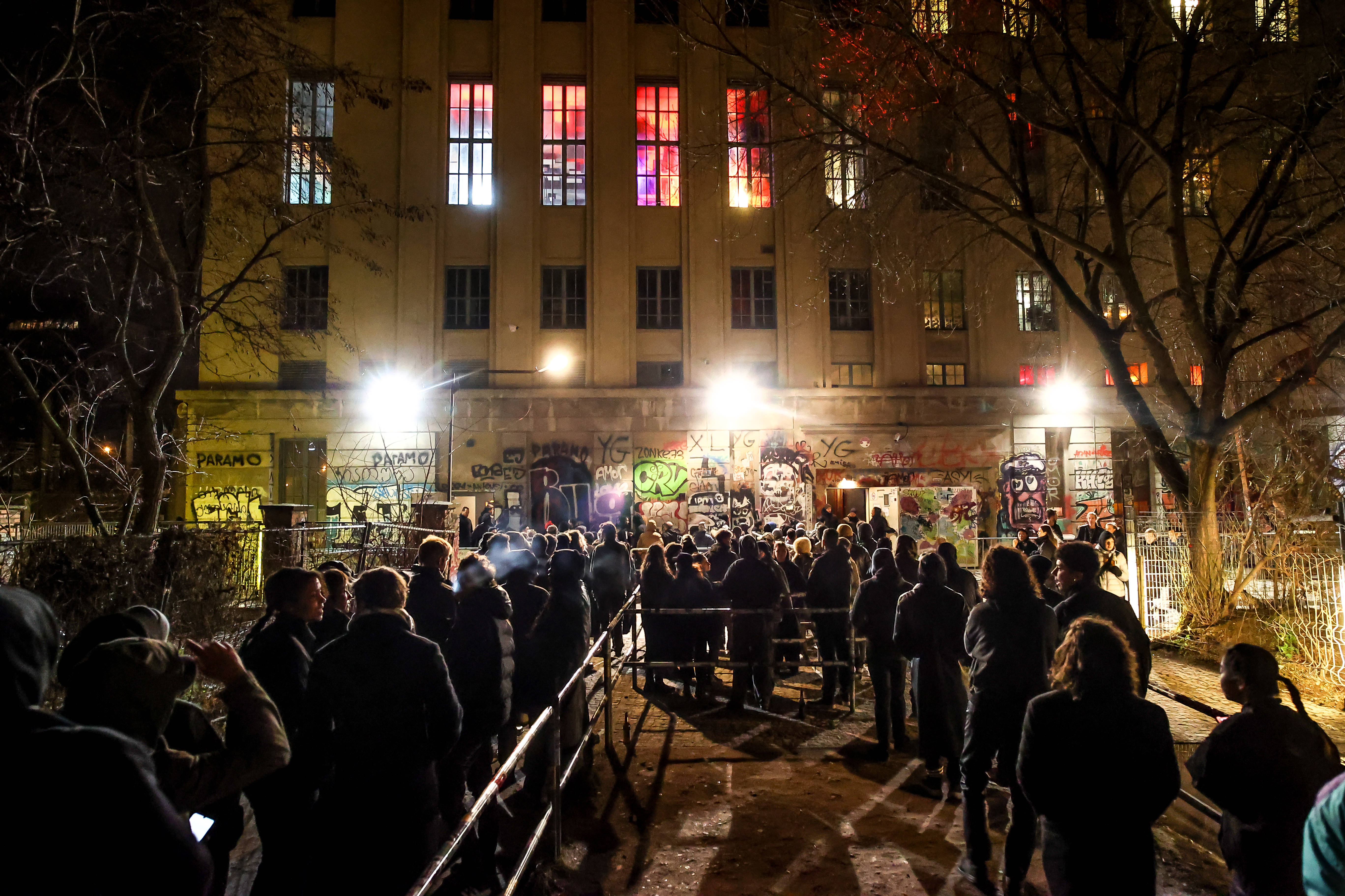 A line forms at Berlin's famous Berghain club in 2024. (IMAGO/Votos-Roland Owsnitzki)