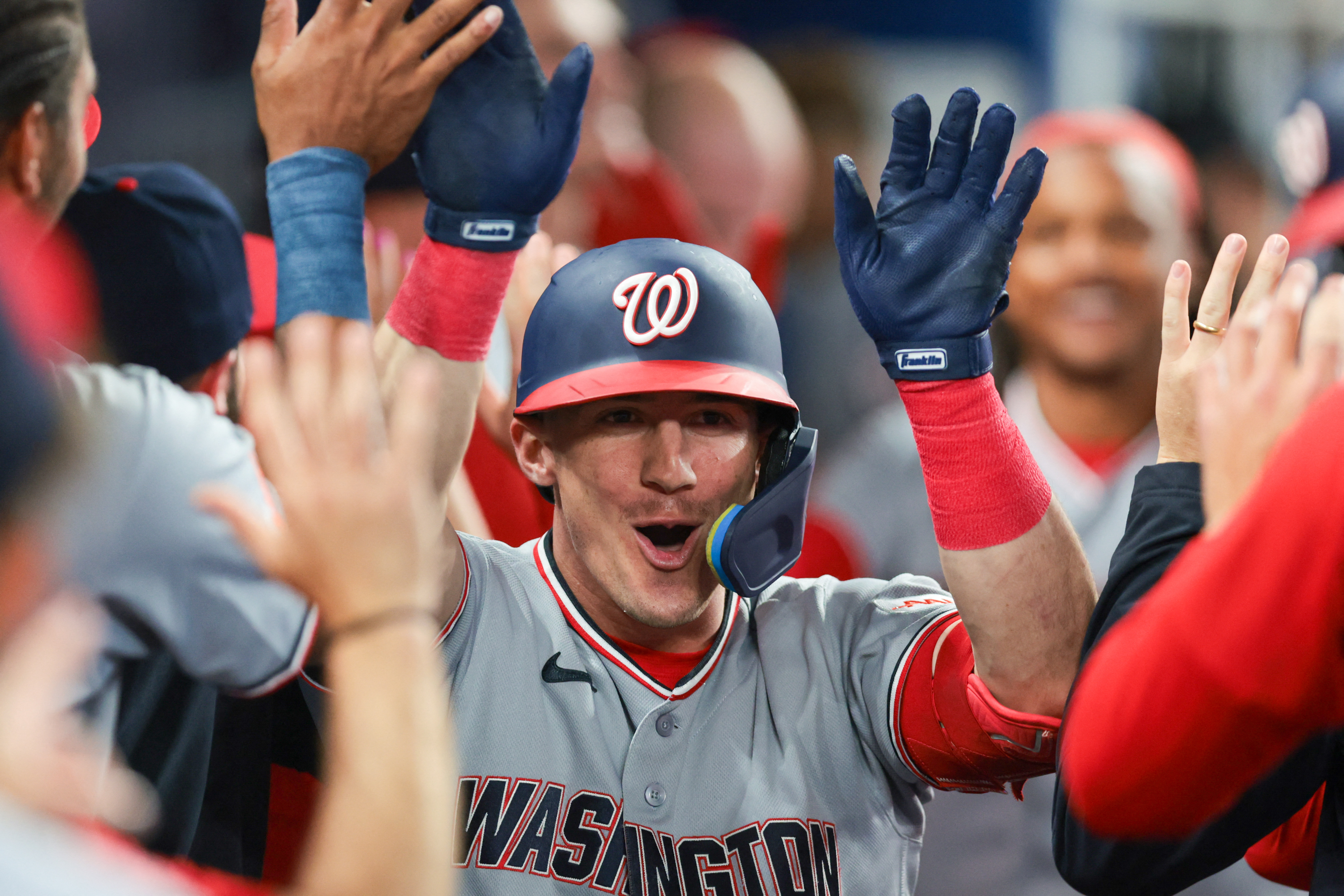 Jacob Young has already tied a career high with three home runs. (Sam Navarro/Imagn Images)