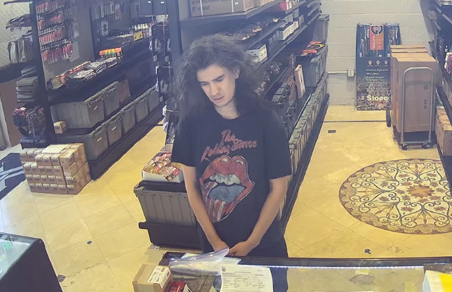 Federal prosecutors tracked down surveillance video of Sophie Roske at a gun store in California. (U.S. District Court of Maryland)