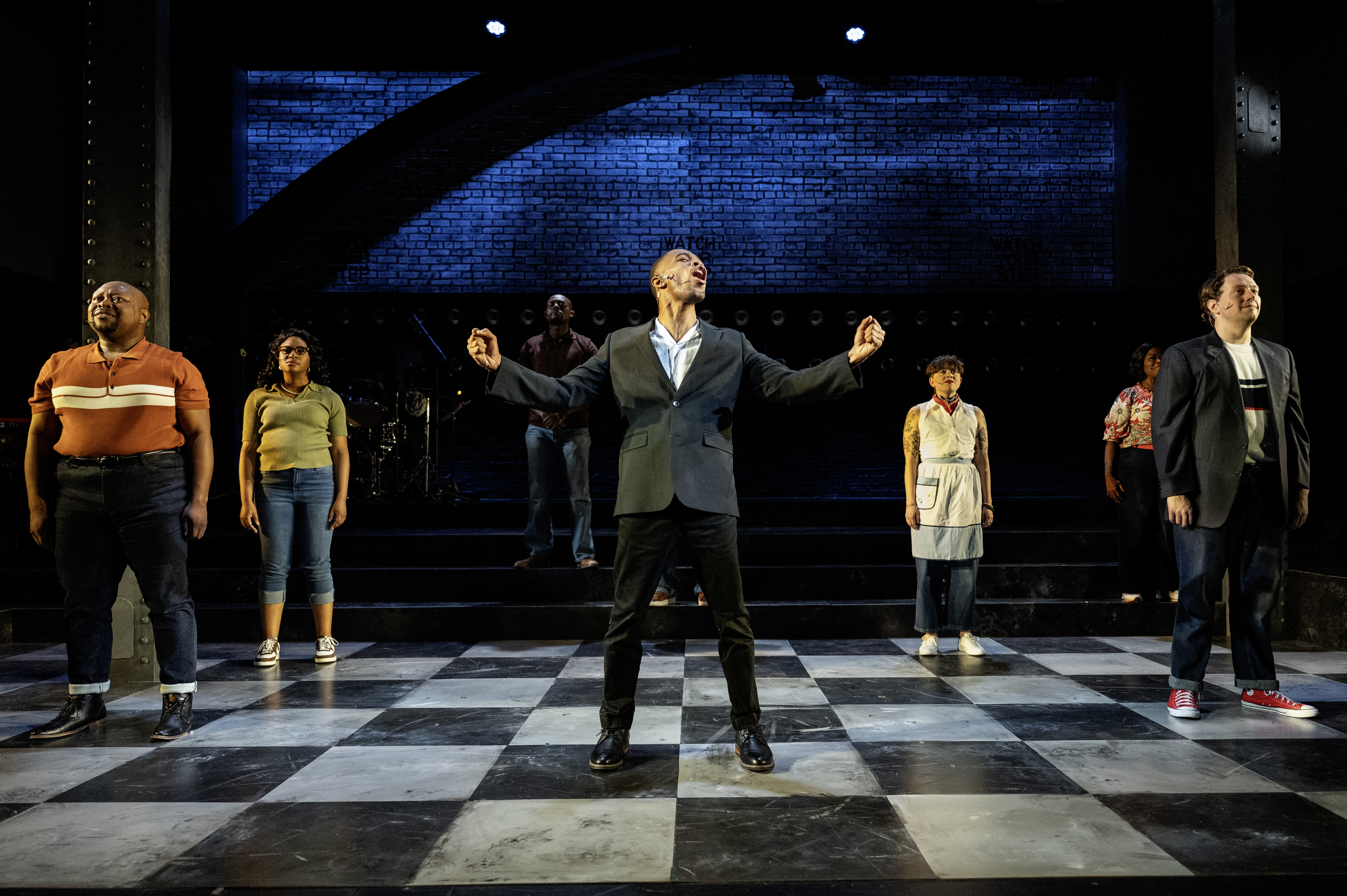 Michael Bahsil-Cook, center, plays the title character in “Young John Lewis: Prodigy of Protest” at Mosaic Theater Company. (Teresa Castracane Photography)