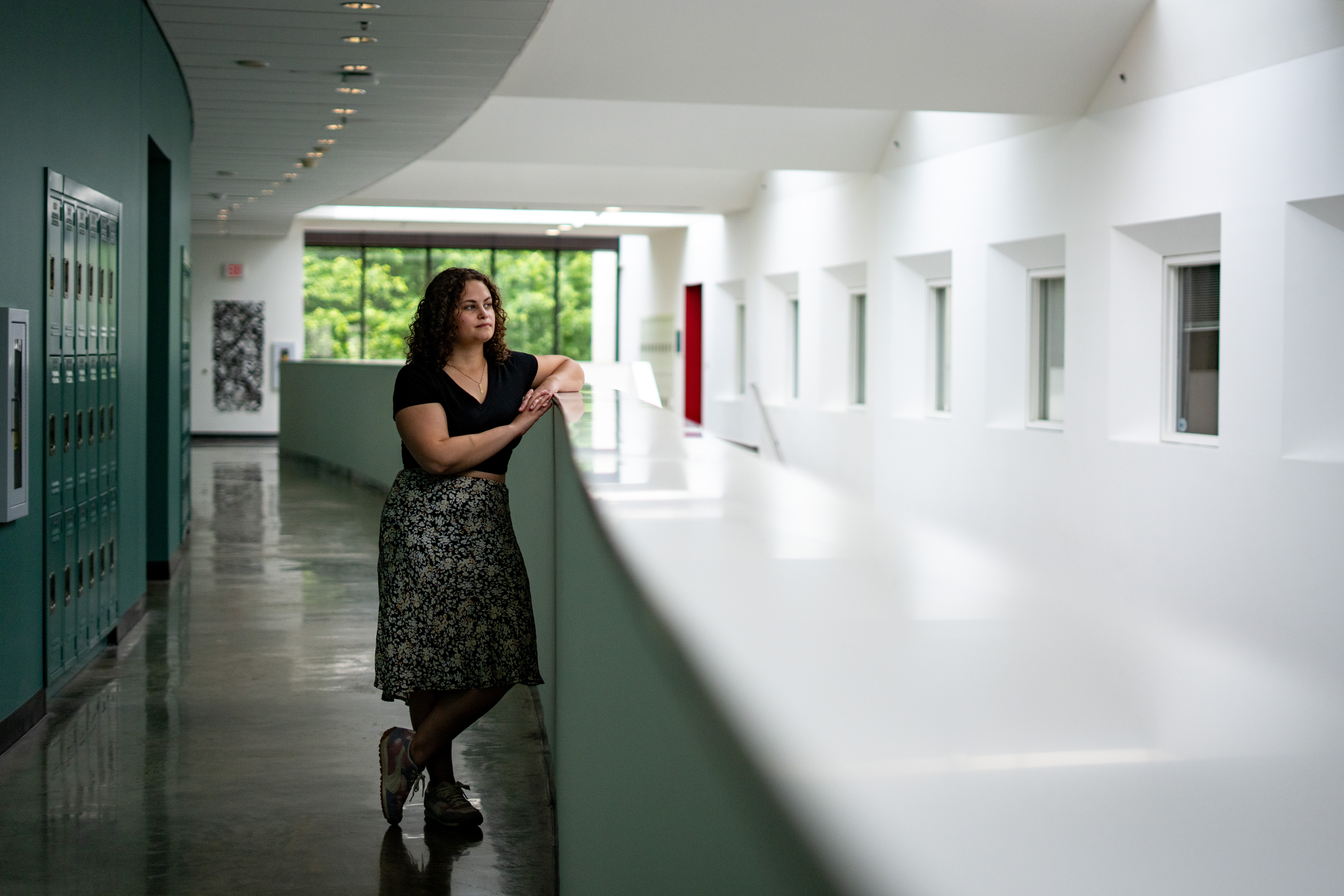 Hannah Fleckner at American University in Washington on Saturday. (Allison Robbert/For The Washington Post)