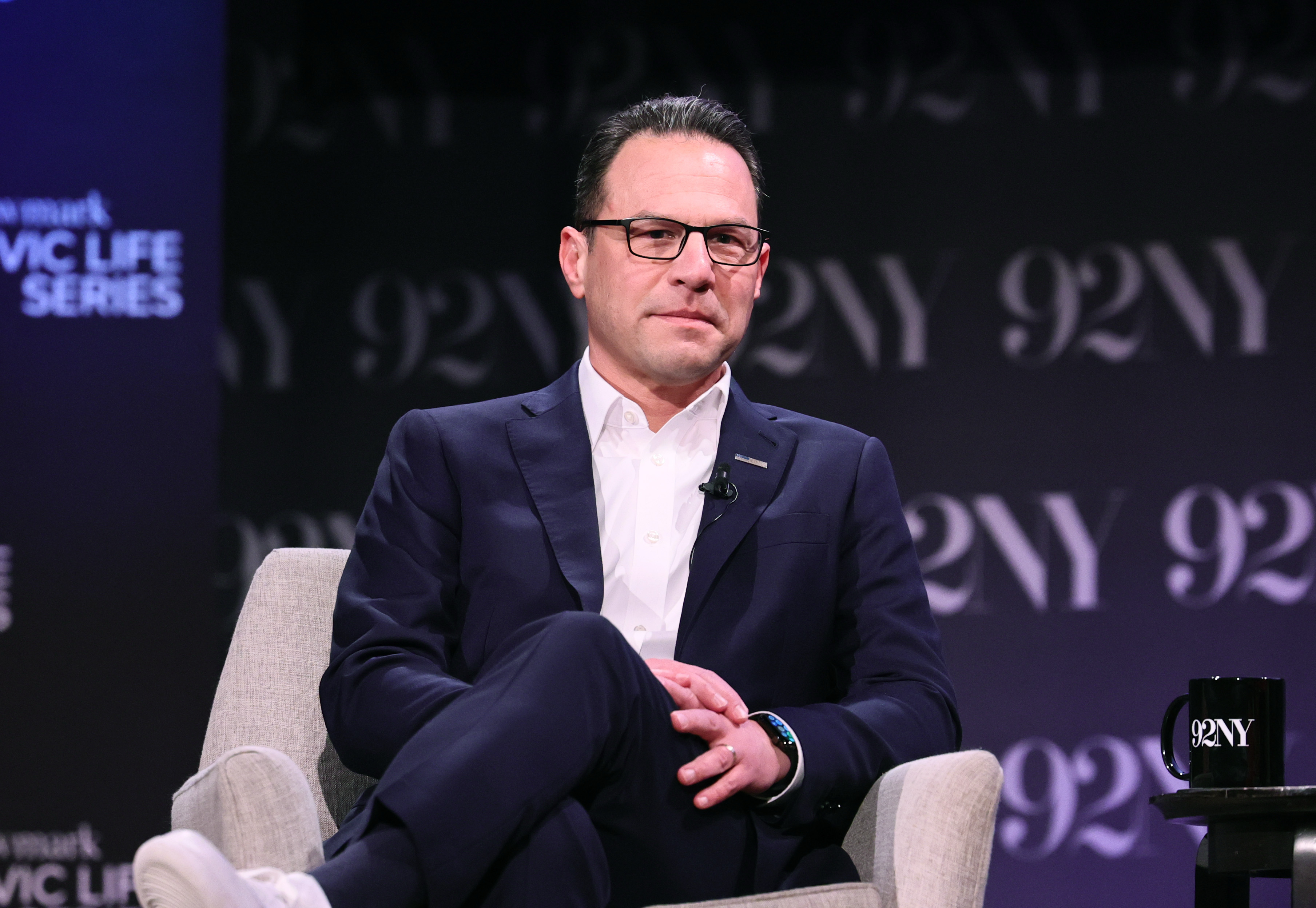 Pennsylvania Gov. Josh Shapiro (D) at the 92nd Street Y in New York on Jan. 27. (Theo Wargo/Getty Images)