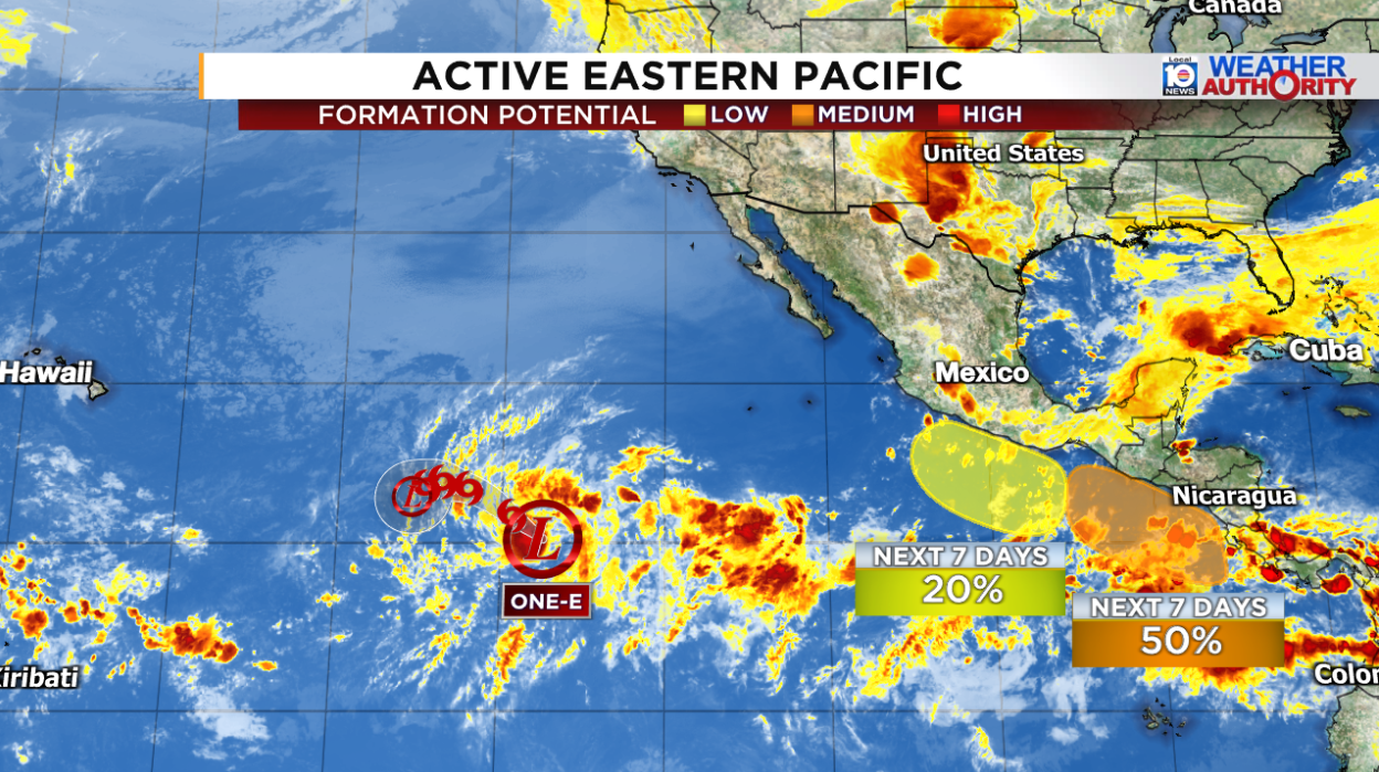 Hurricane season monitoring graphic