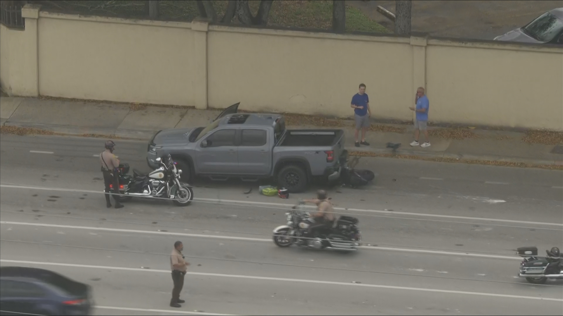 Motorcyclist suffers 'life-threatening' injuries after crash on